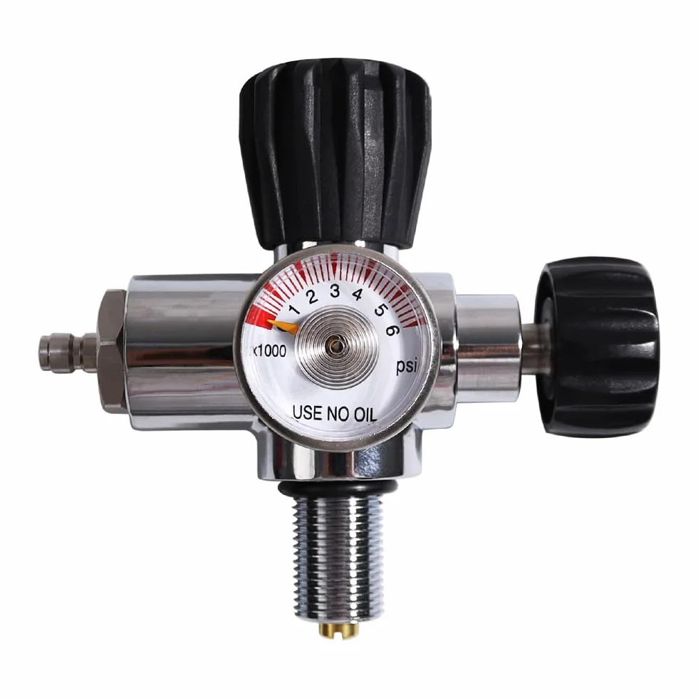 TUXING 4 500 PSI haute pression PCP Paintball Station de remplissage Valve en acier inoxydable HPA CO2 Réservoir DIN Système de charge Noir M18 x 1,5