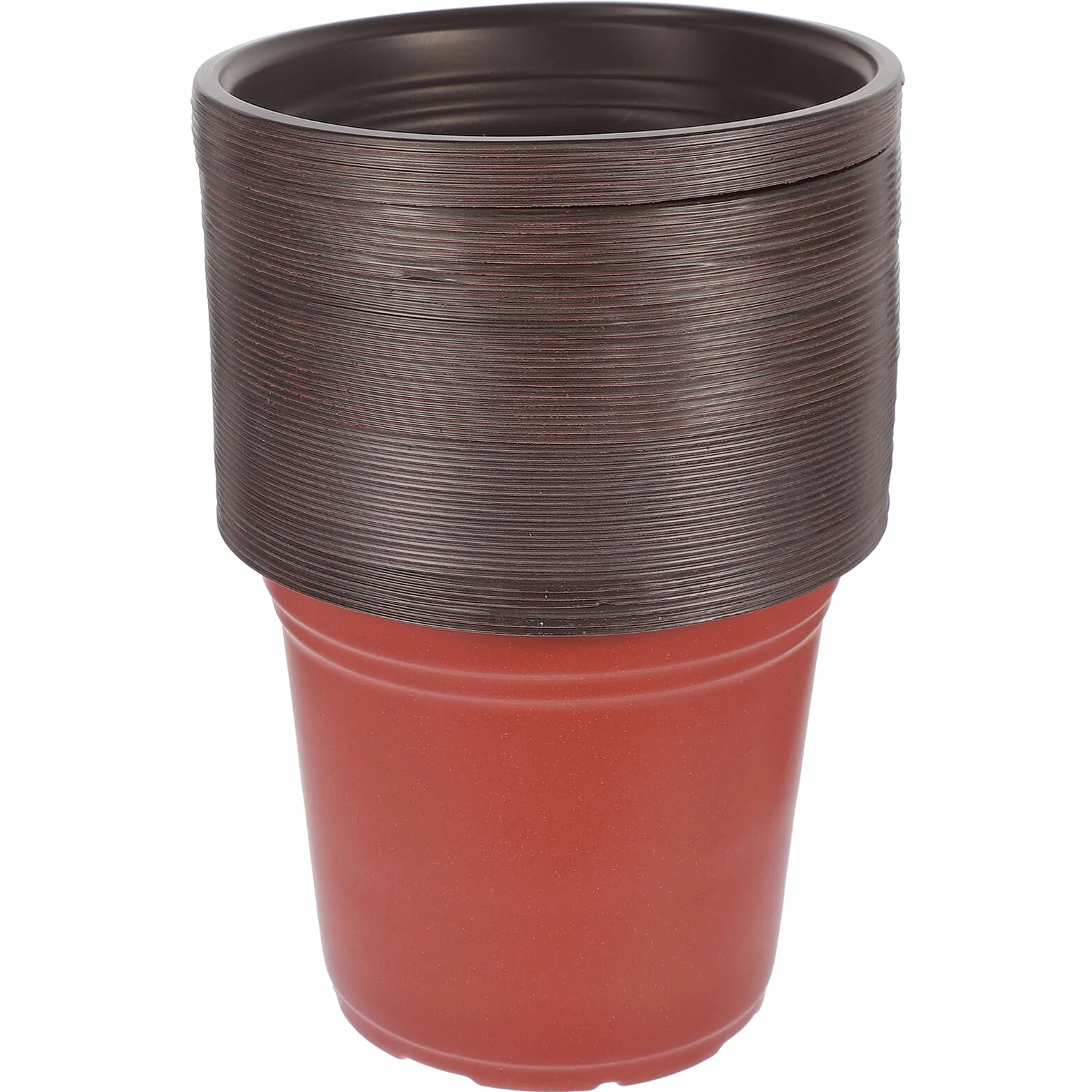 Artibetter Lot de 50 Pots de Pépinière en PP Bicolore, Diamètre 12 Cm, avec Trous de Drainage