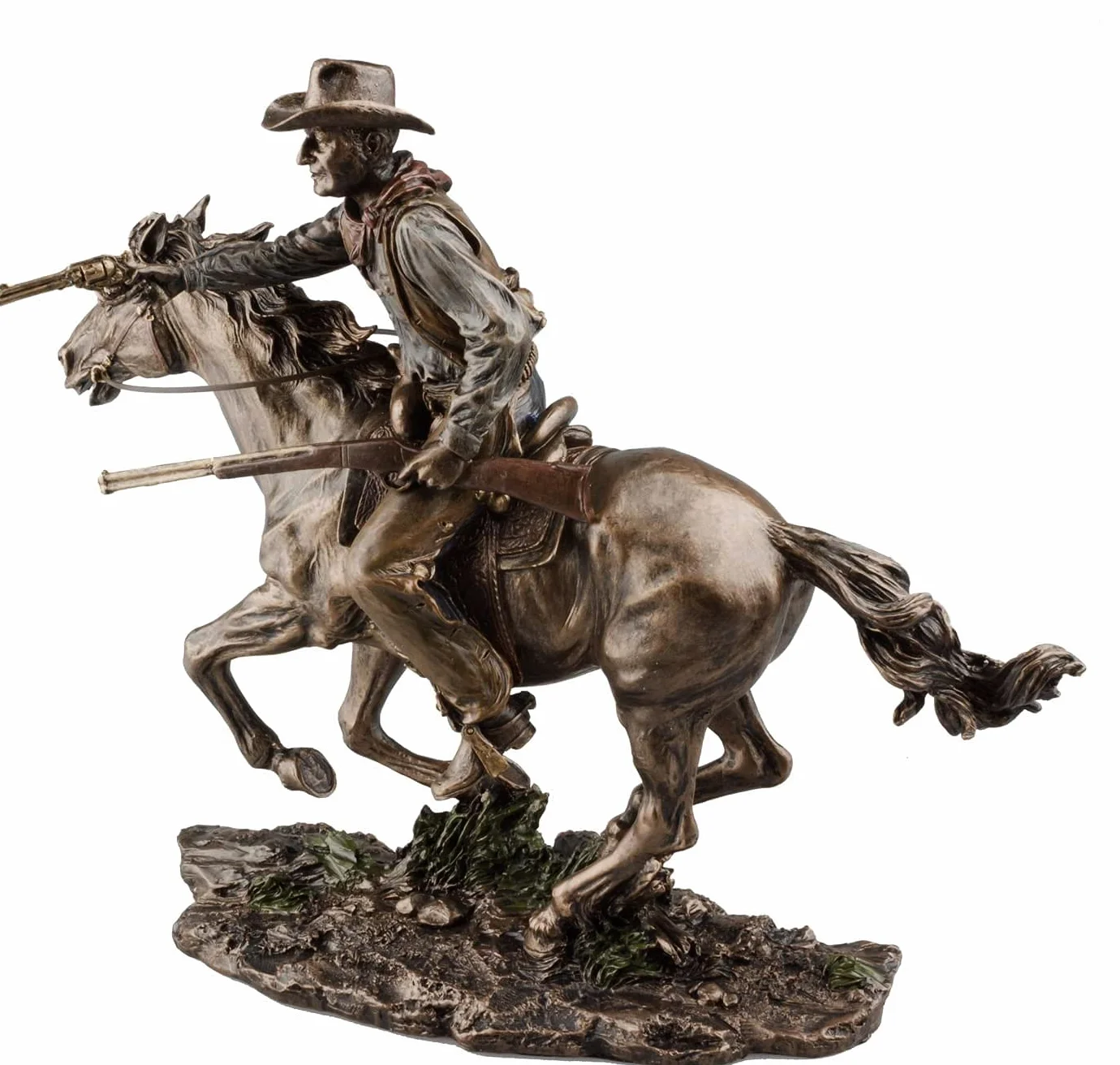 Bronze Legend d'équitation Cowboy Film John Wayne