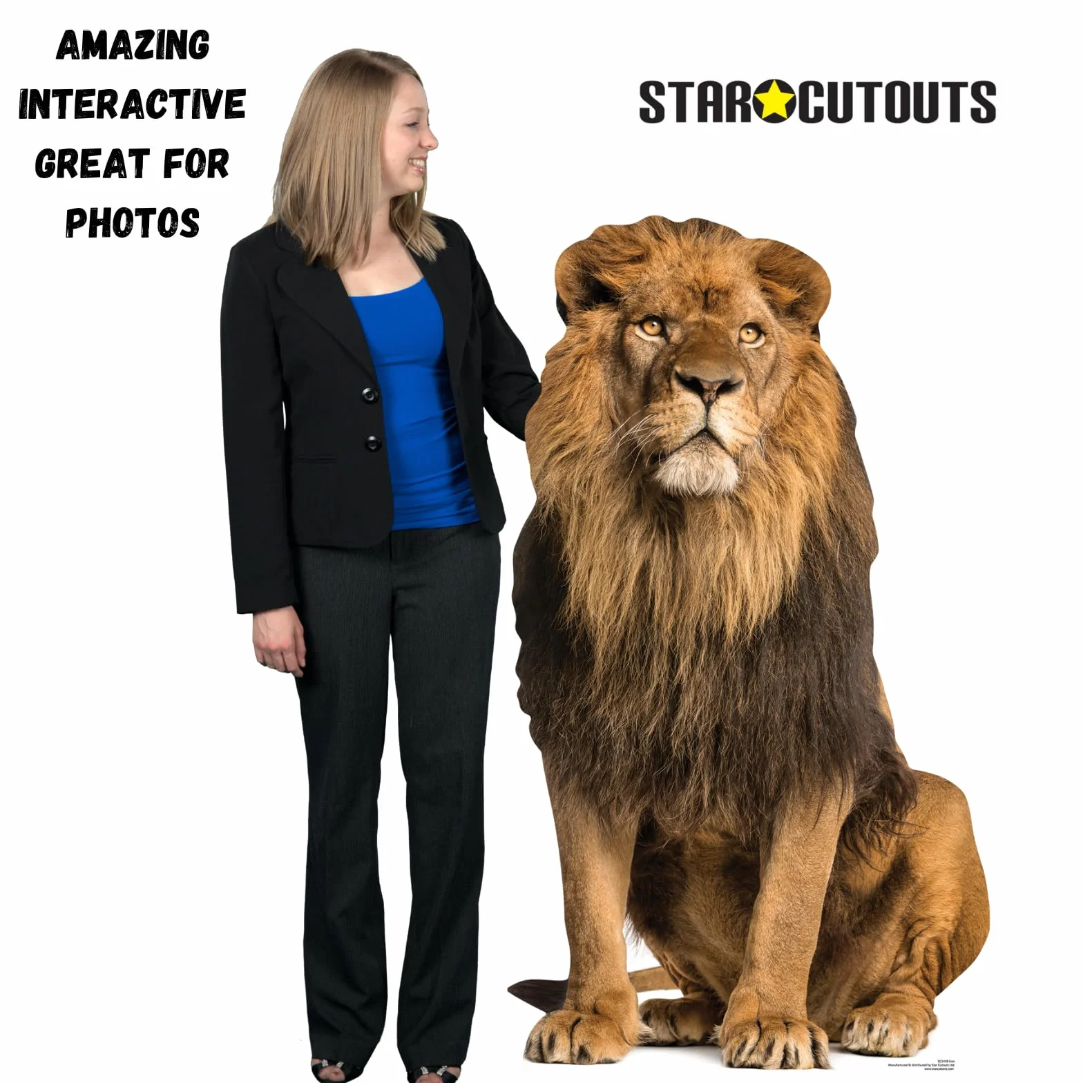 STAR CUTOUTS Lion Assis en Carton Adulte 155 cm Décoration Animaux Fête Anniversaire