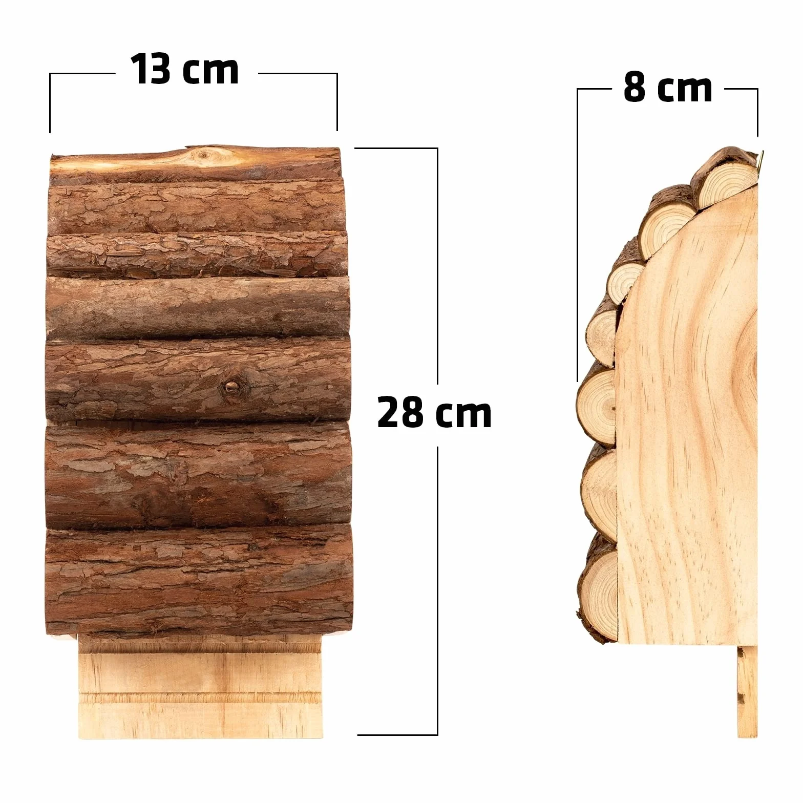 GARDIGO® Nichoir pour Chauves-Souris en Bois Non Traité 28 x 13 x 8 cm