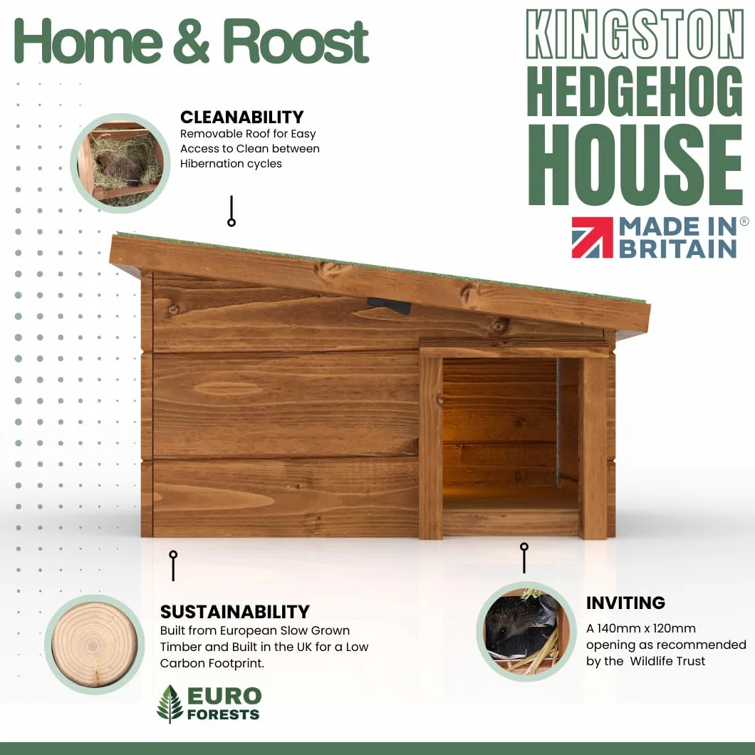 Maison pour hérissons The Hutch Company Refuge en Bois Massif