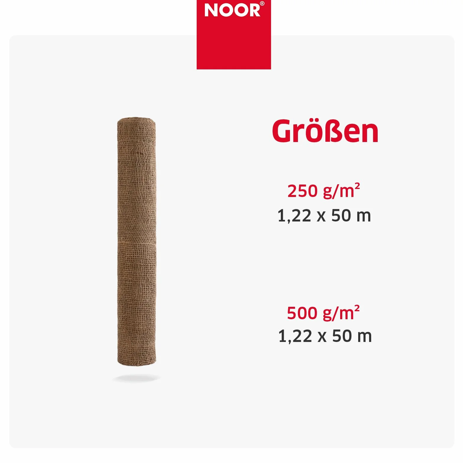 NOOR Tapis Anti-érosion 1,22 x 50m 250 g/m²