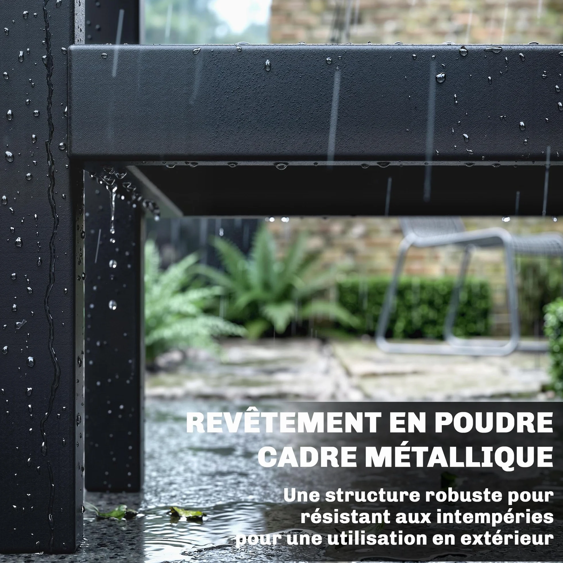 Outsunny Chariot Barbecue 3 Niveaux Inox avec Plan de Travail, Panier Amovible, Noir