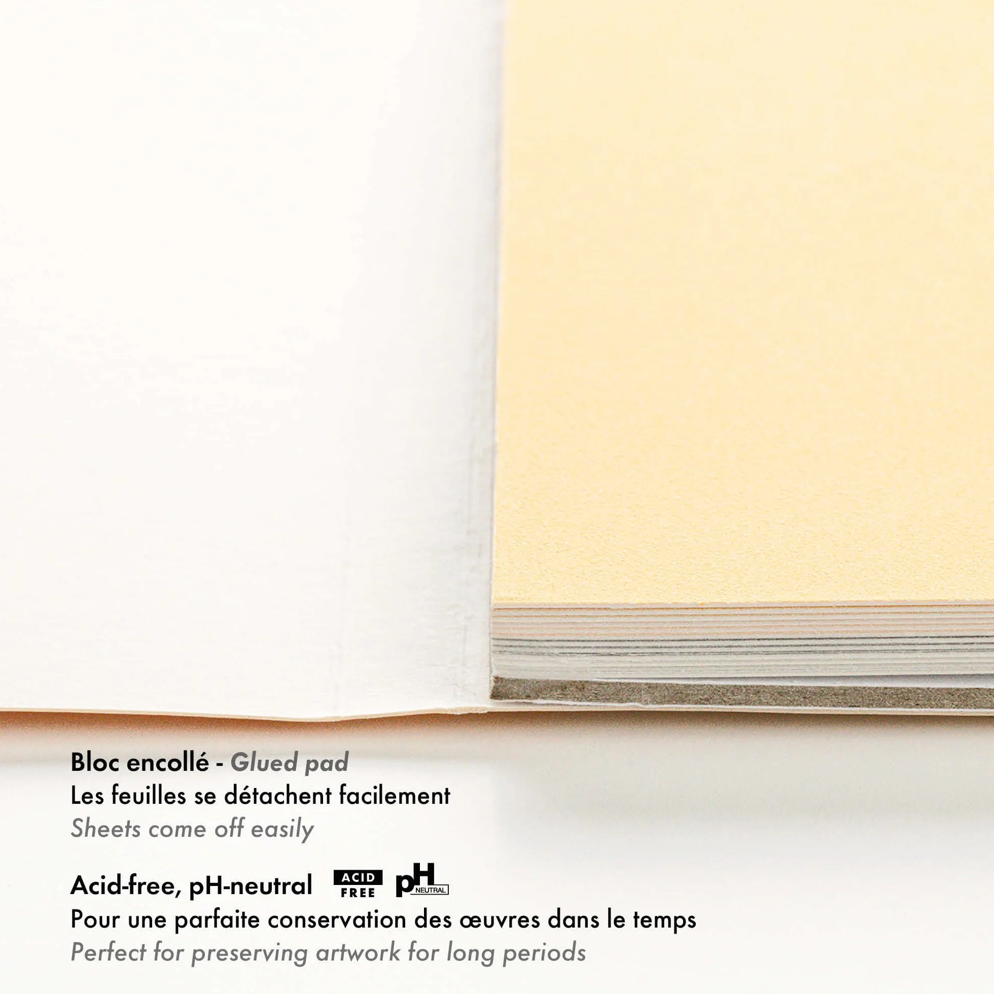 Clairefontaine Pastelmat Bloc Collé 24x30 cm 360g 12 Feuilles Carte Spéciale pour Pastels Secs 4 Couleurs Assorties