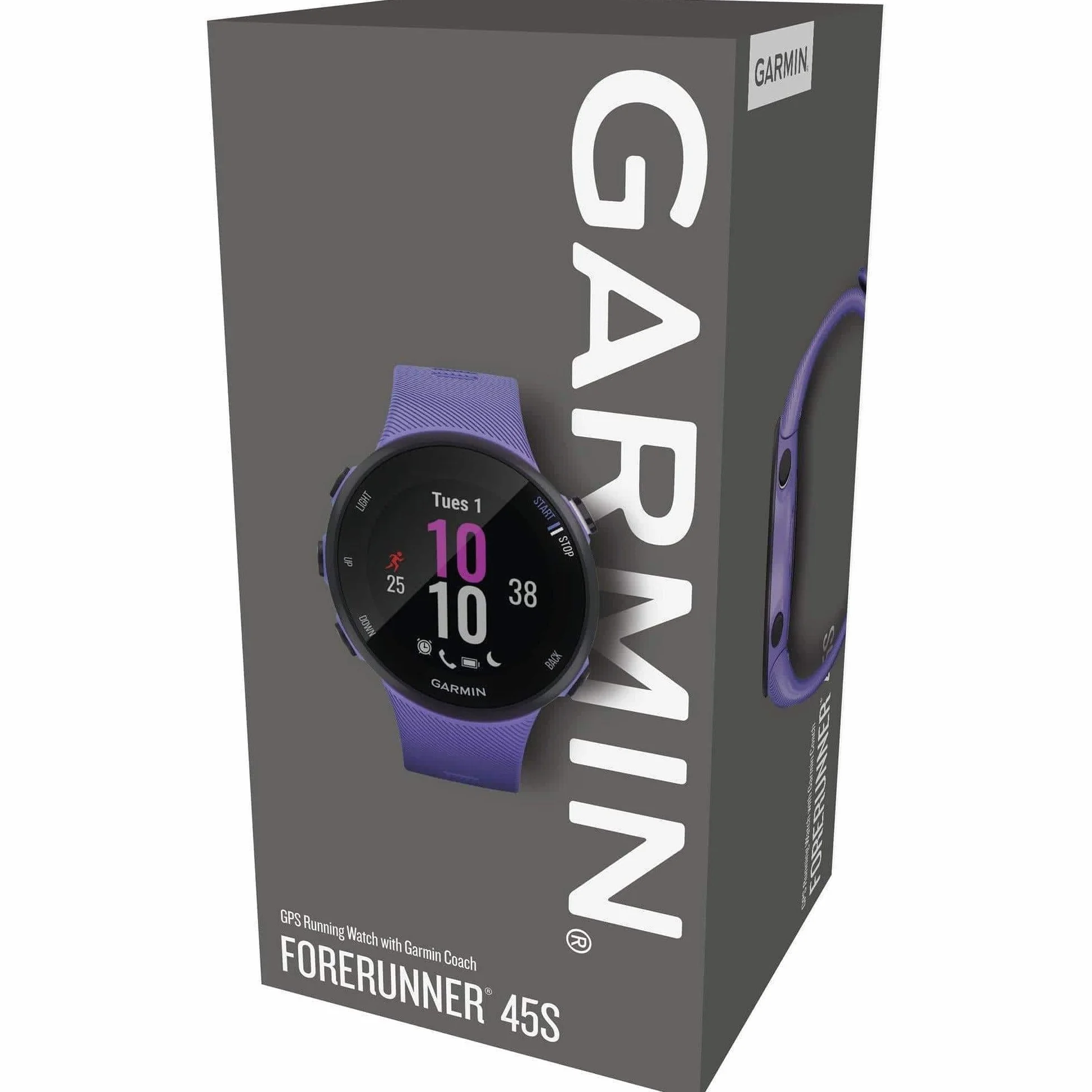 Garmin Forerunner 45S Montre de course à pied avec Garmin Coach Violette