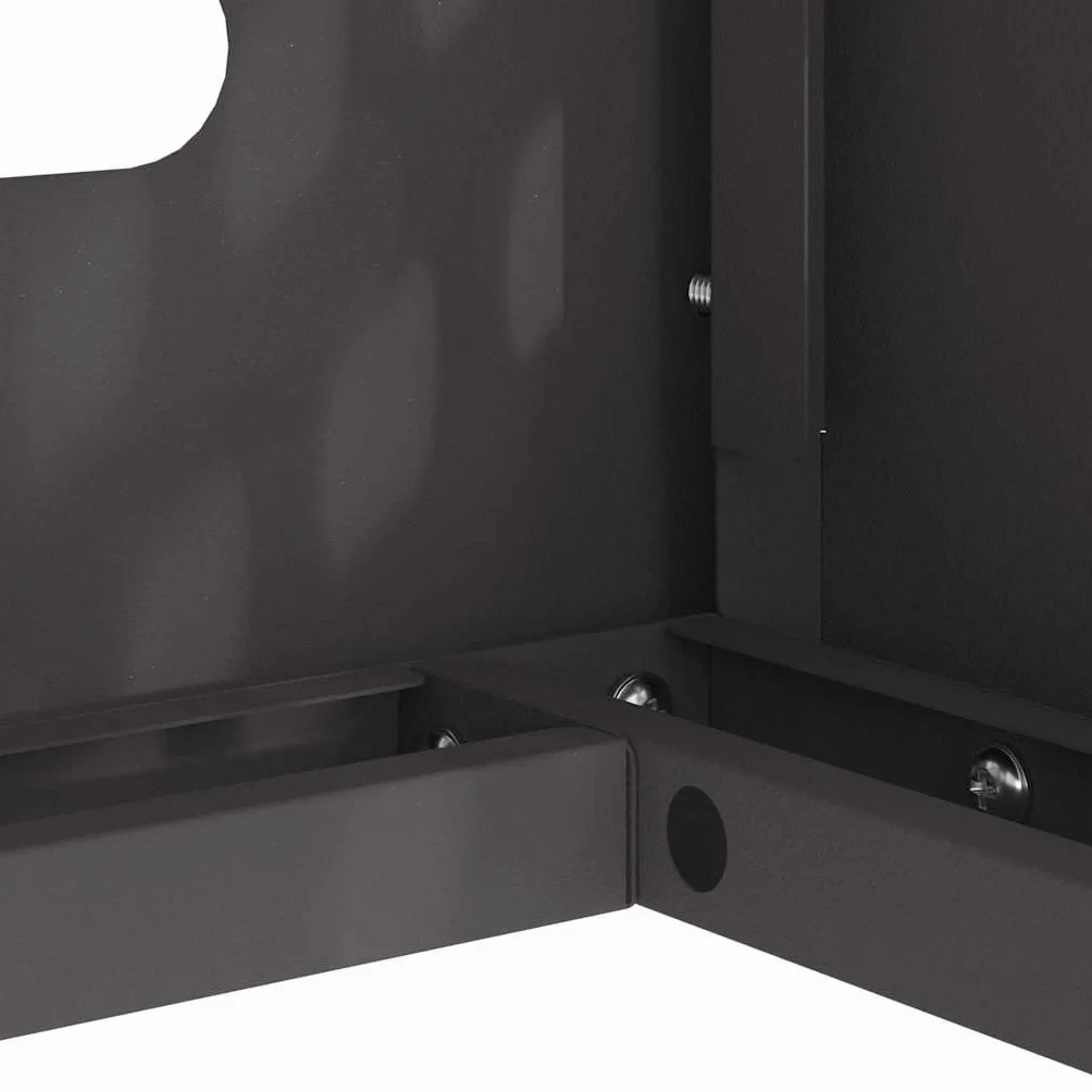 Housse de climatiseur Noir 110 x 50 x 80 cm Acier, Protection extérieur résistant aux intempéries