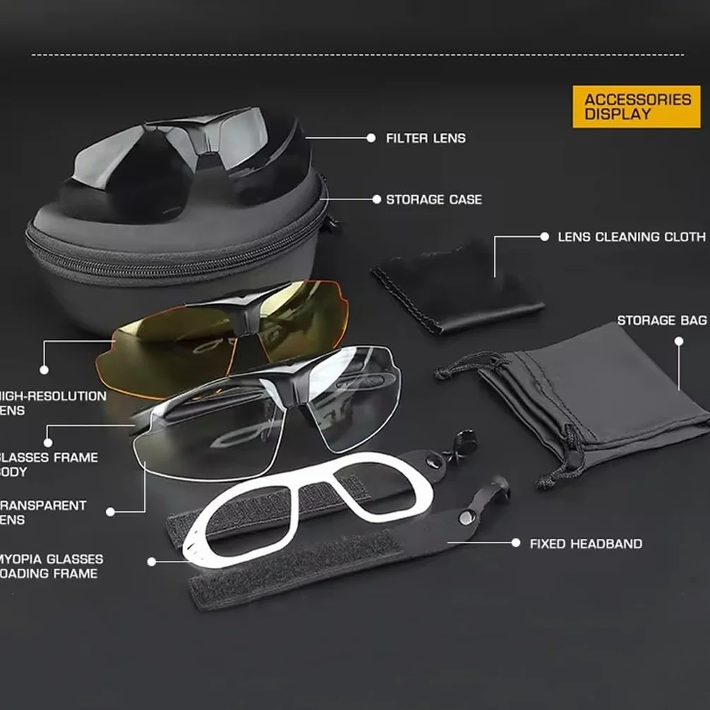 TS TAC-SKY Lunettes De Protection Rabattables À 3 Verres UV Sports Plein Air Hommes