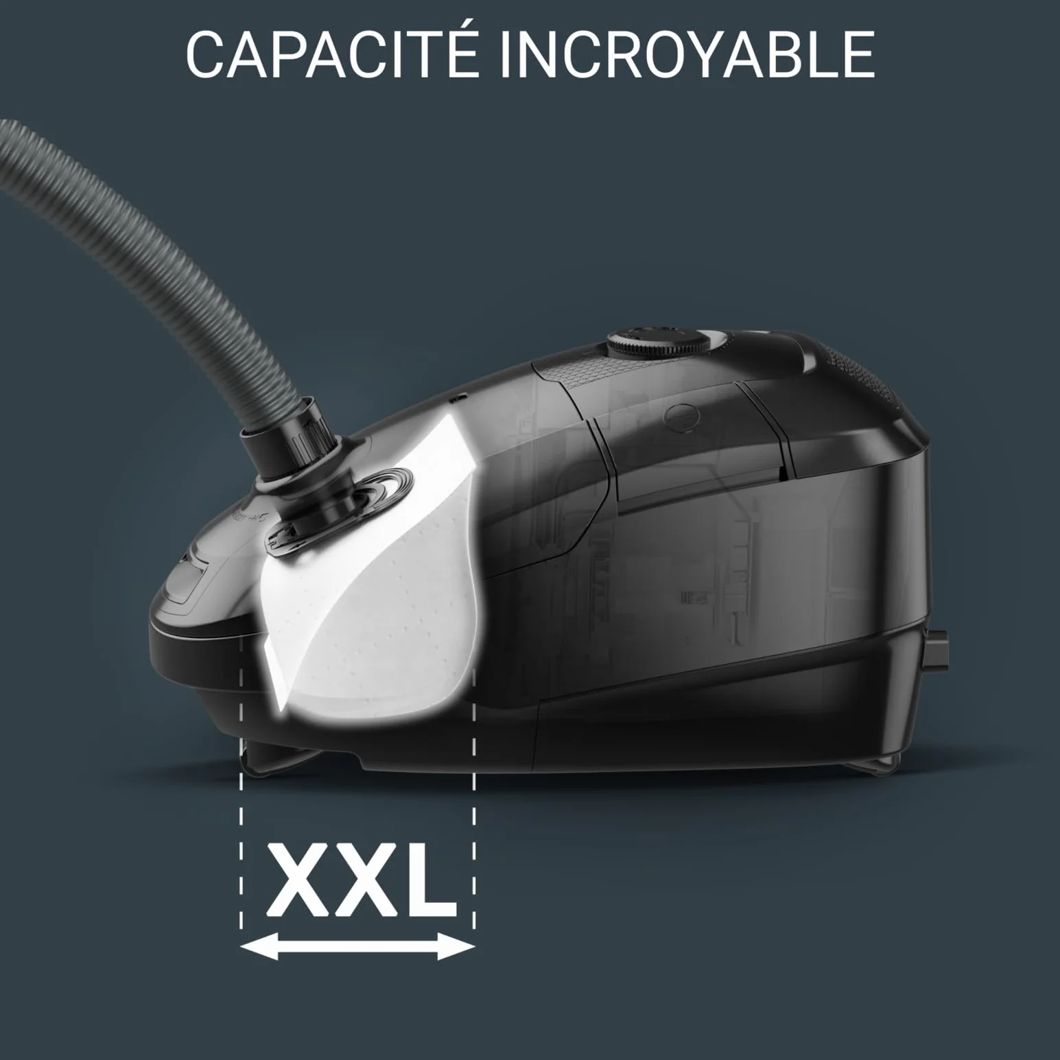 Rowenta Hygiène+ Lot de 4 Sacs Compatibles Aspirateurs Compact Power Power XXL Silence Force X-Trem Power ZR200520 Blanc