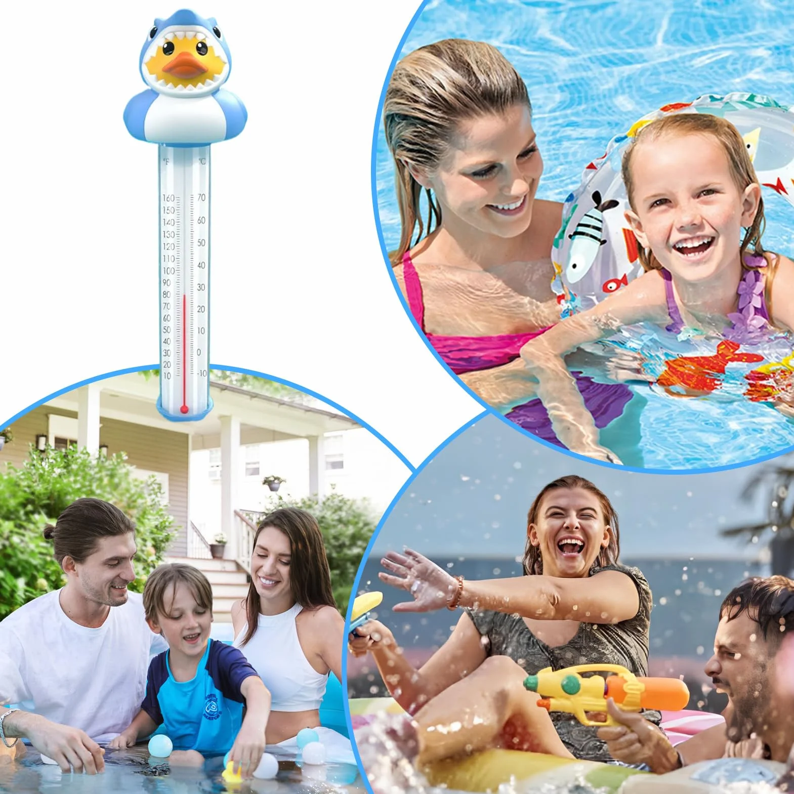 Thermomètre de piscine flottant canard – Facile à lire pour piscine extérieure