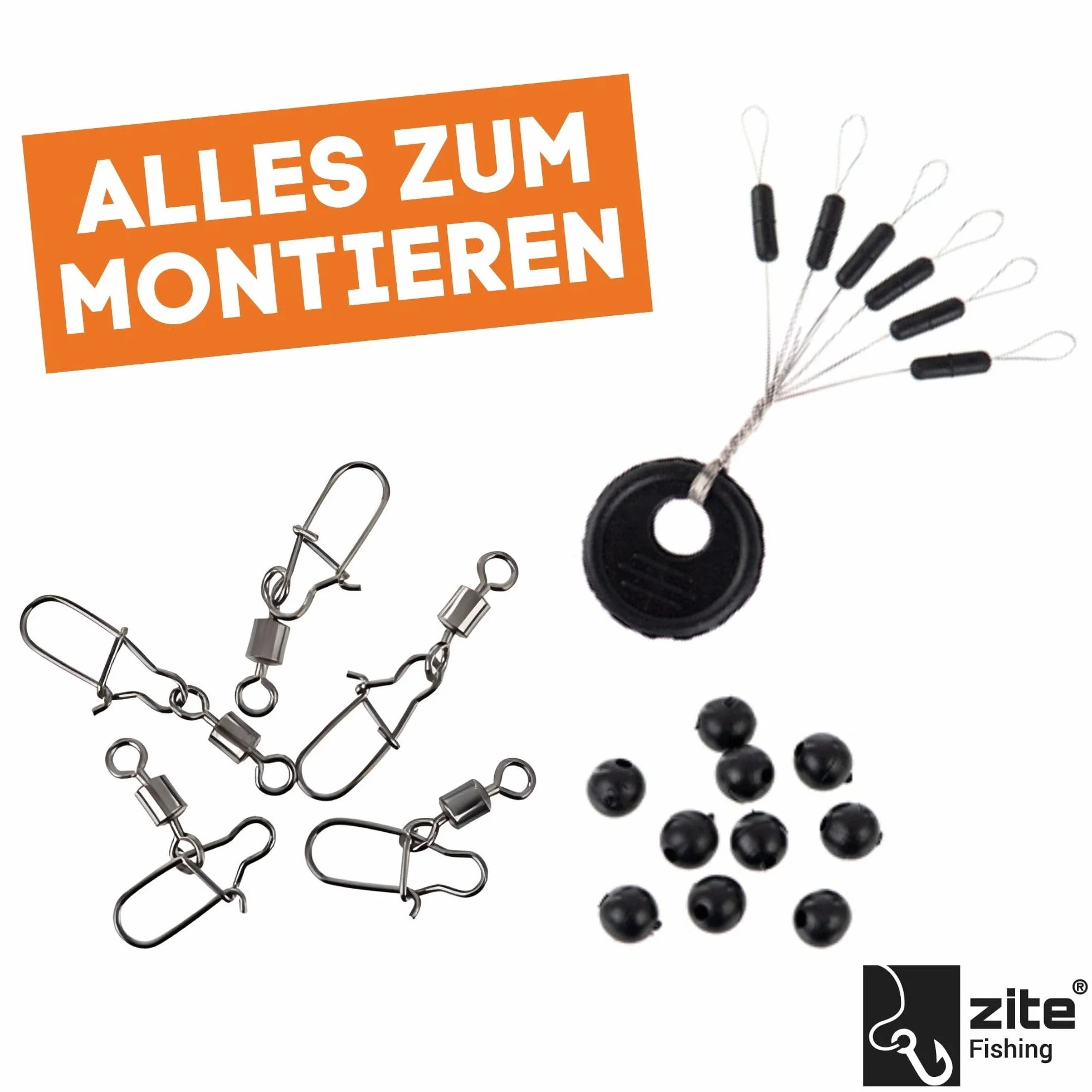 Zite Fishing Deadbait Lot de flotteurs de pêche en cristal 10-25 g Montage double triple prêt à l'emploi