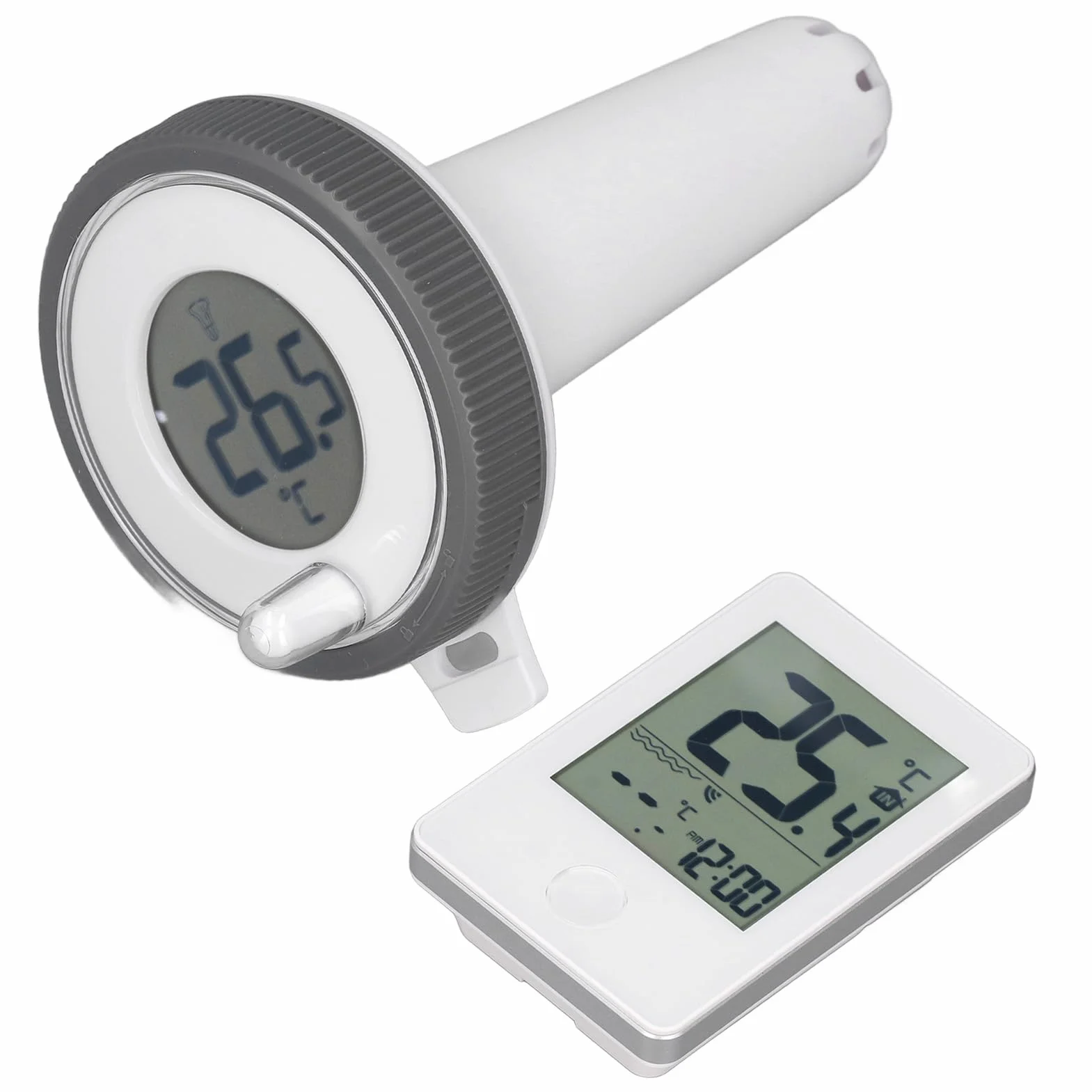 Thermomètre Flottant Numérique sans Fil ABS étanche pour Piscine, Bains à Remous et Aquariums