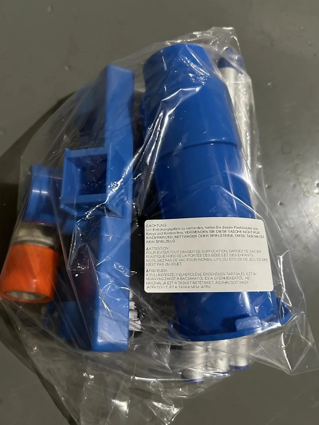 Aspirateur Piscine Portable avec Perche Télescopique Bleu
