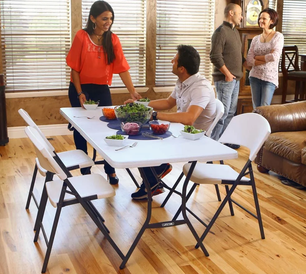 Lifetime Table Pliante Blanc Granite 182,9 x 76,2 x 73,6 cm
