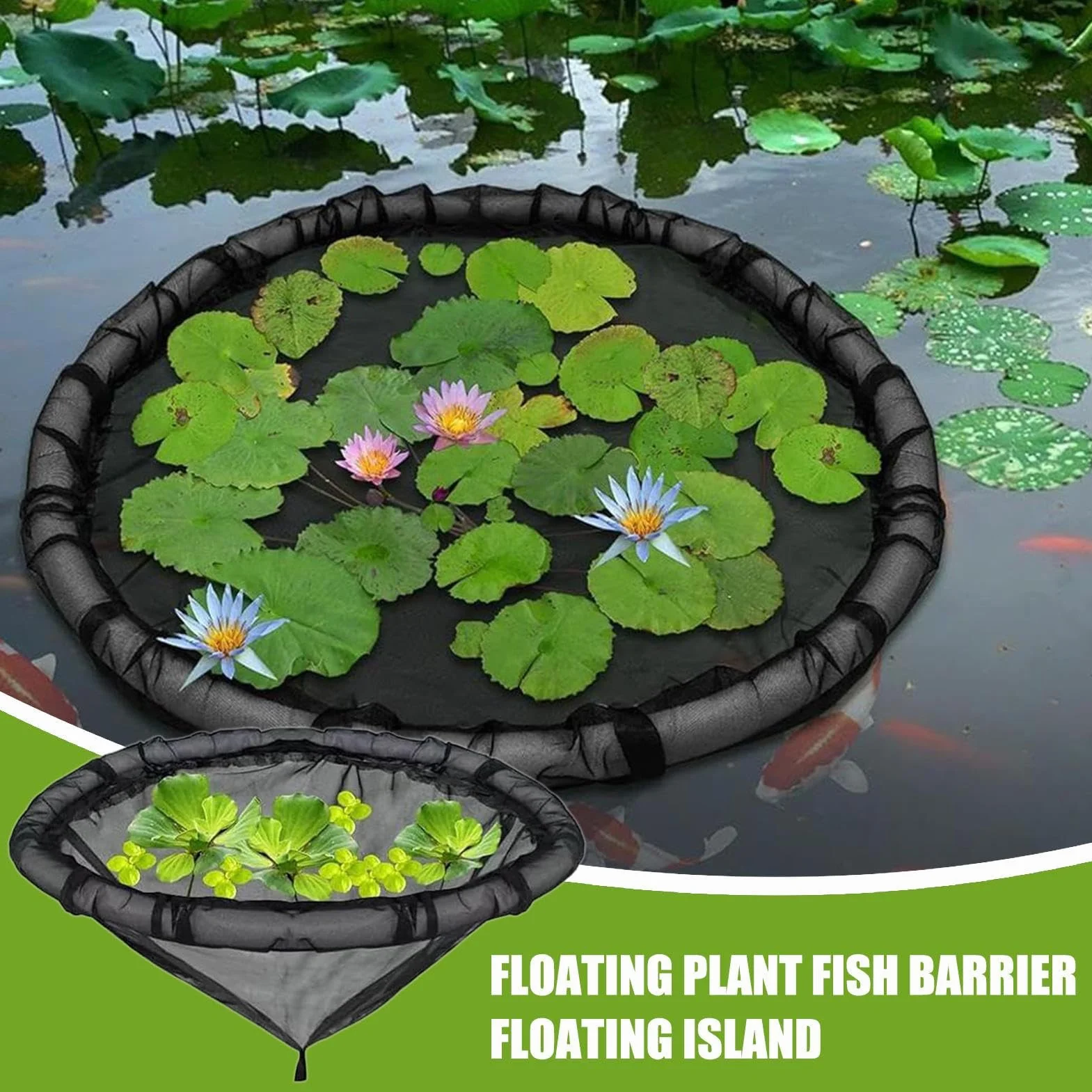 Pots de Fleurs flottants pour étang de Jardin, île Flottante, récipient en Maille Fine