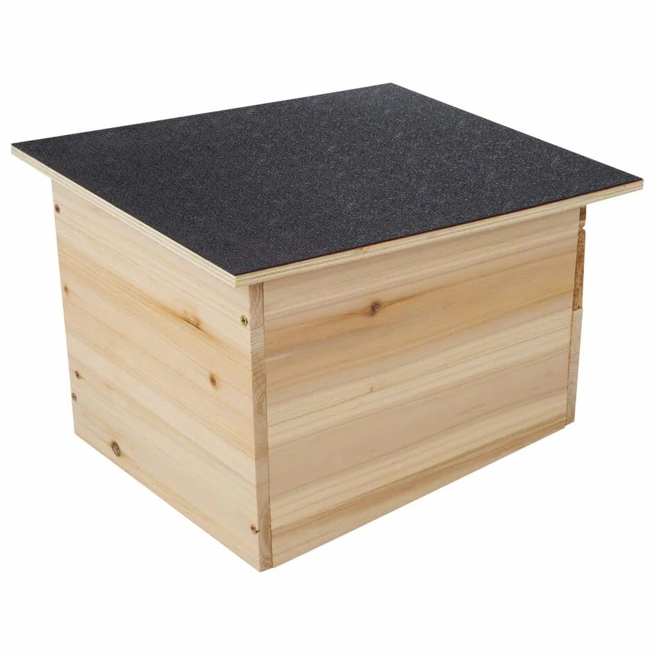 URBNLIVING Abri en bois pour hérissons de jardin Refuge nature avec toit Anti-prédateurs