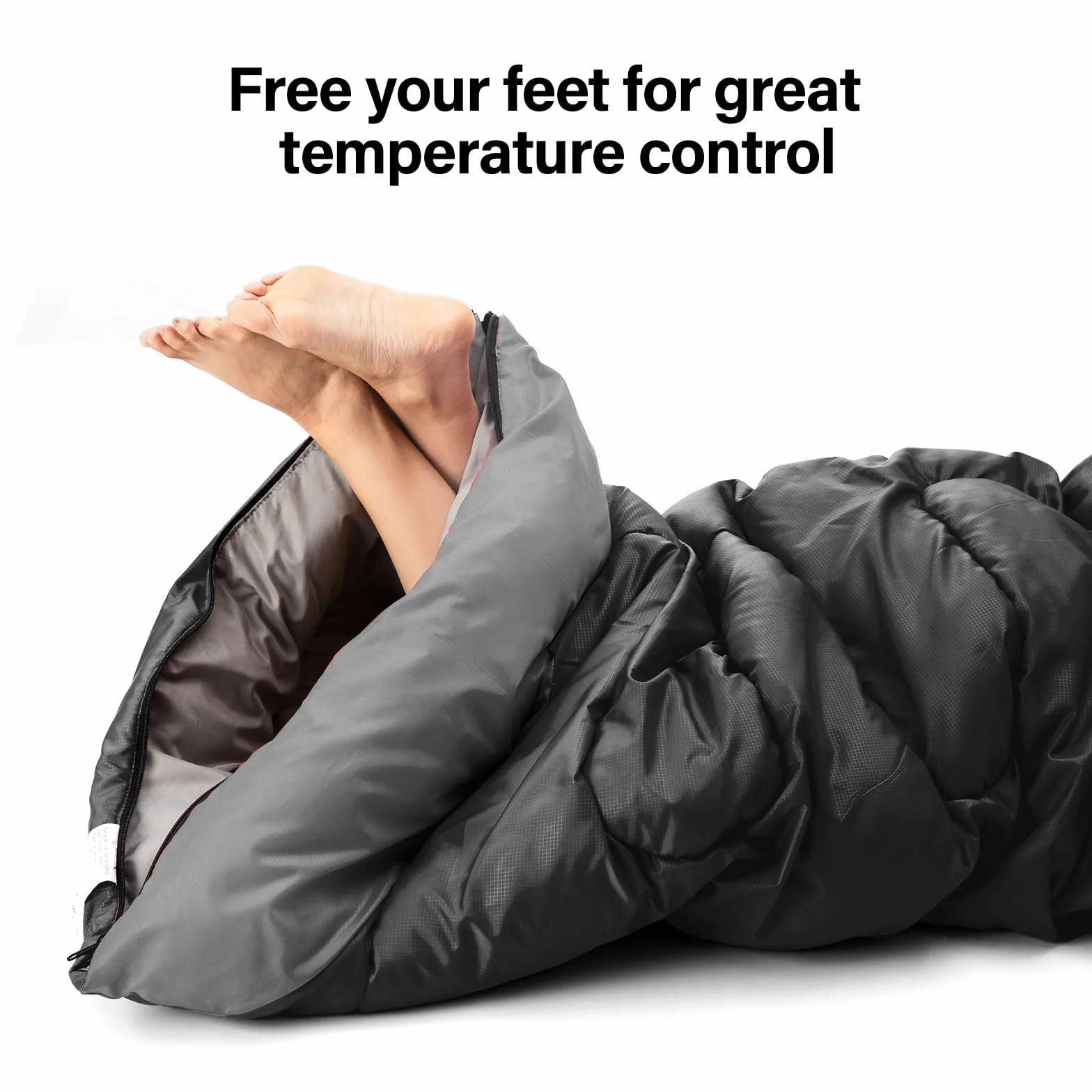 BISINNA Sac de Couchage Chaud Léger 4 Saisons Imperméable avec Oreiller et Sac de Compression pour Camping