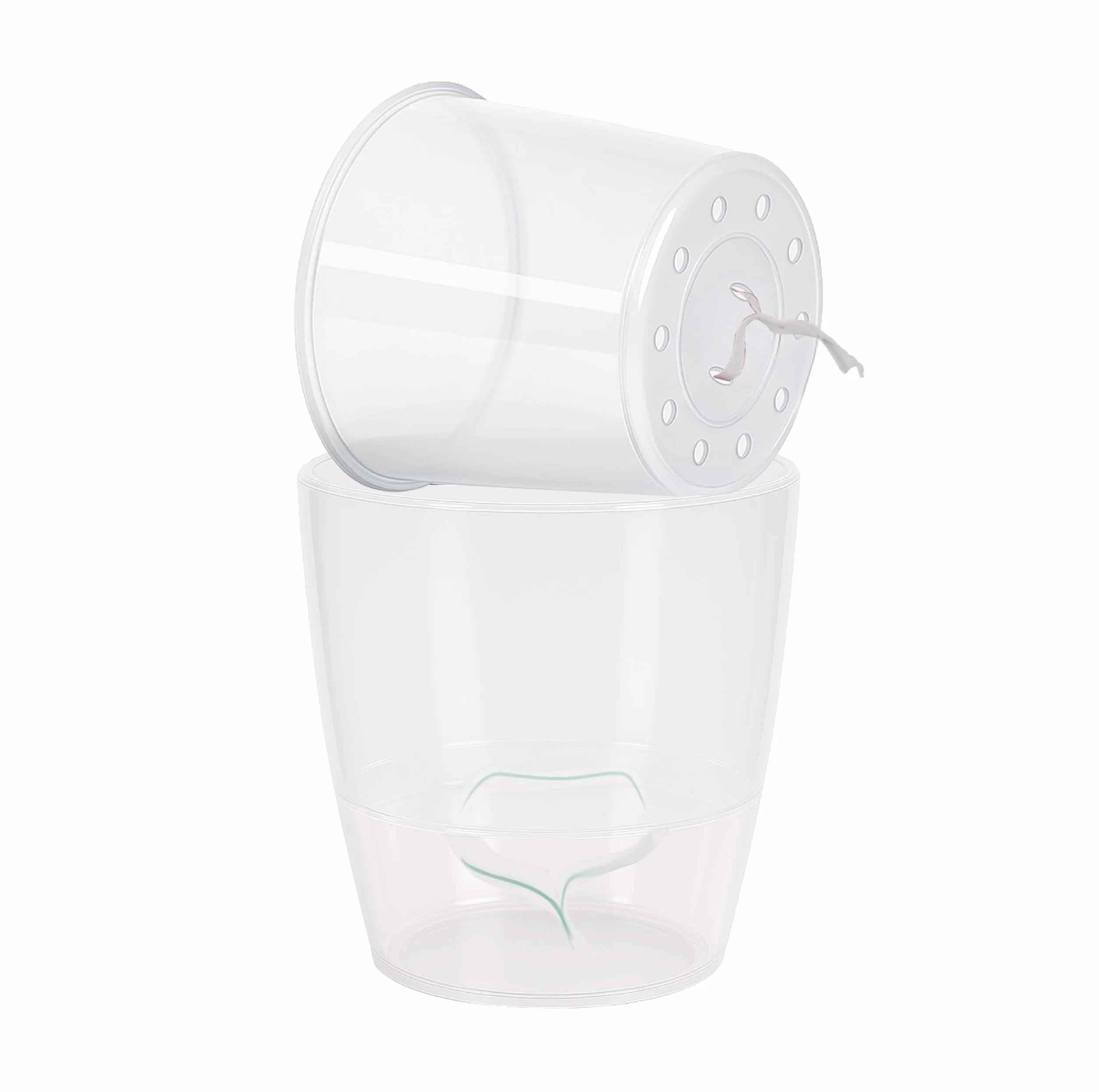 Santino ORCHIDEA Pot à Orchidée Arrosage Automatique 15 cm 2 L Transparent