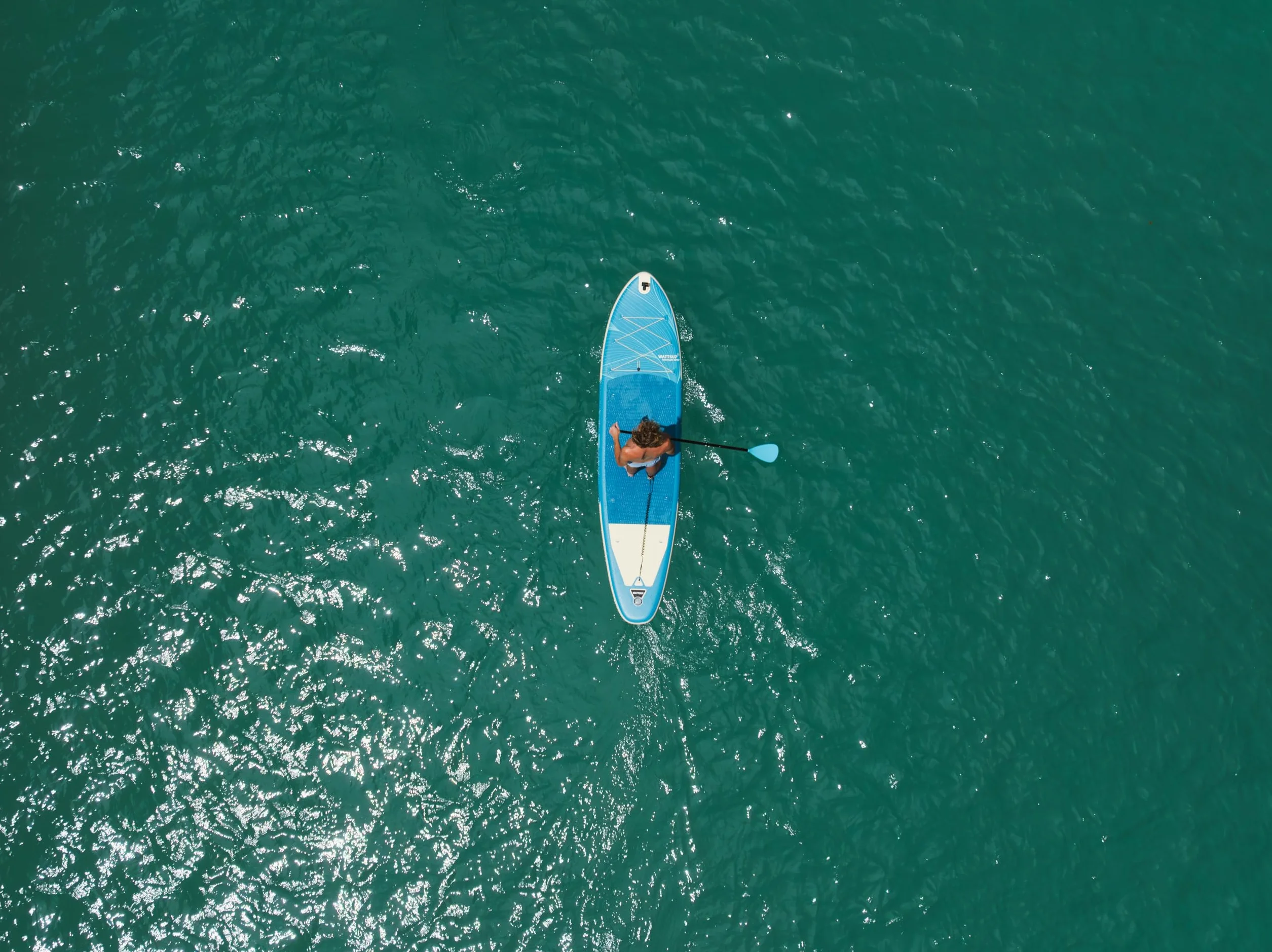 Wattsup - Sup Stand Up Paddle Gonflable - Gamme Essentials - Dropstitch - Pack Complet : Pagaie 2in1 Leash Pompe Sac de Transport