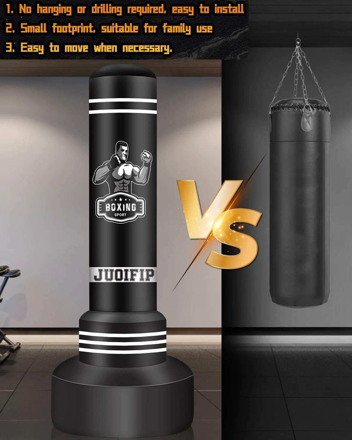 Sac de Frappe Adulte 180cm- Sac de Boxe Lourd autoportant avec Gants de Boxe et Pompe, Sacs de Kickboxing avec Support pour l'entraînement MMA Muay Thai Fitness Débutants