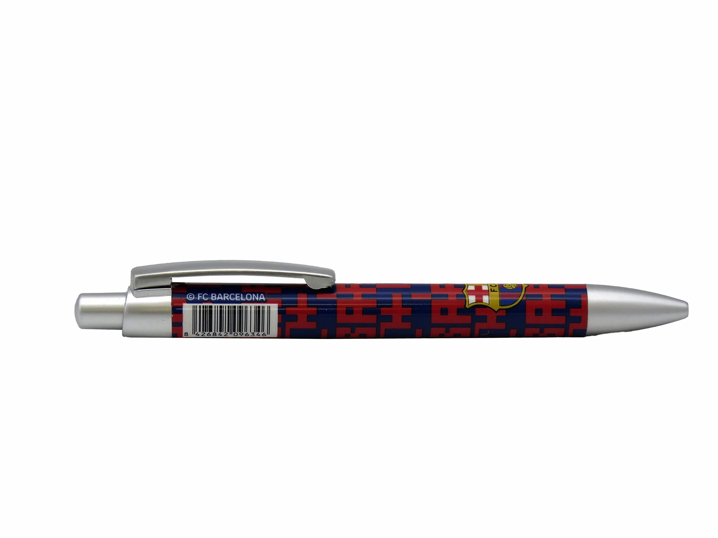 CYPBRANDS FC Barcelona Stylo à bille métal rouge motif bouclier BP-22-BC