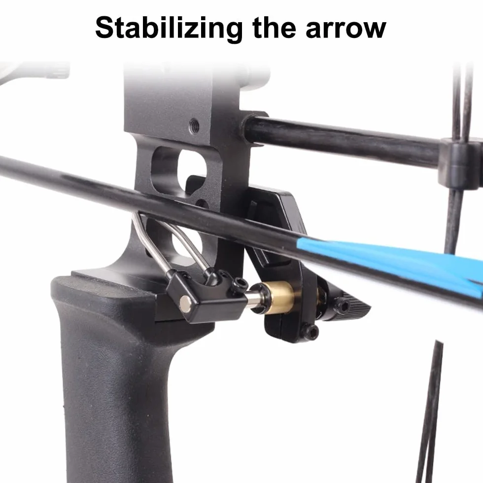 DONGKER Archery Arrow Rest, Lanceur de tir à l'arc réglable, Release à l'arc en alliage d'aluminium, pour accessoires de tir à l'arc de chasse