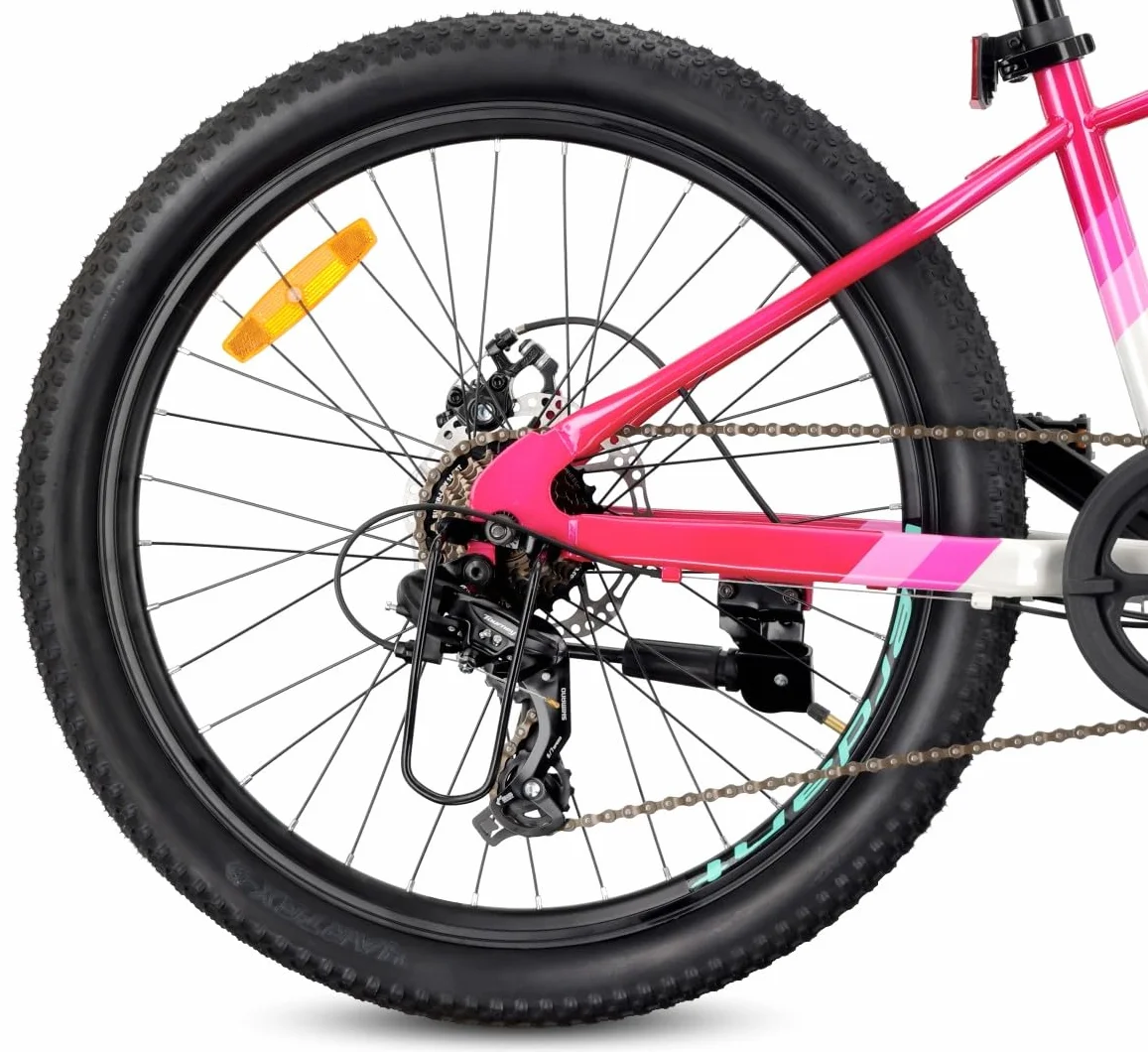 Verdant Bike Vélo pour Enfant pour garçon 20 24 Pouces Taille de Roue au Choix Vitesses Shimano Vélo Enfant de 6 à 12 Ans Hauteur réglable