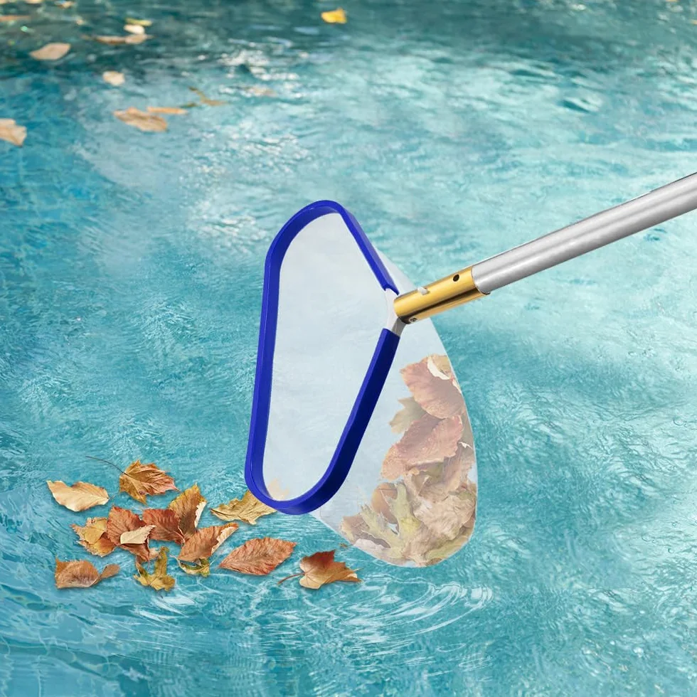 Épuisette Piscine Fond Professionnelle Maille Extra Fine Cadre Aluminium pour Piscine Spa Étang