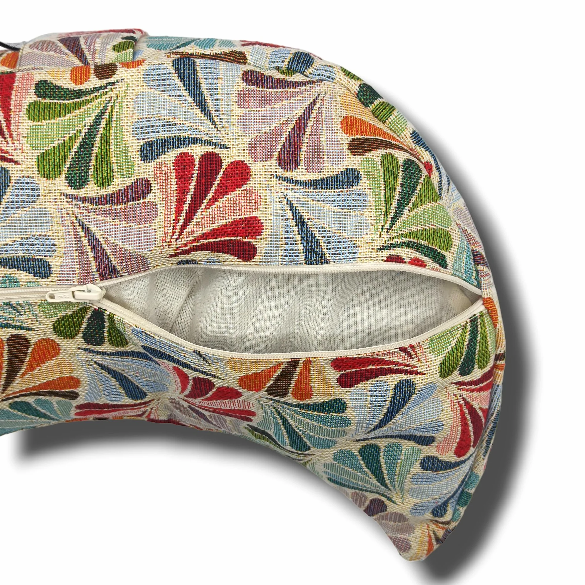 Coussin Yoga éventail, zafu, Coussin Meditation, Coussin Demi Lune, zafu Meditation, zafu Demi Lune, Coton et cosses de Sarrasin, Fait à la Main à Barcelone