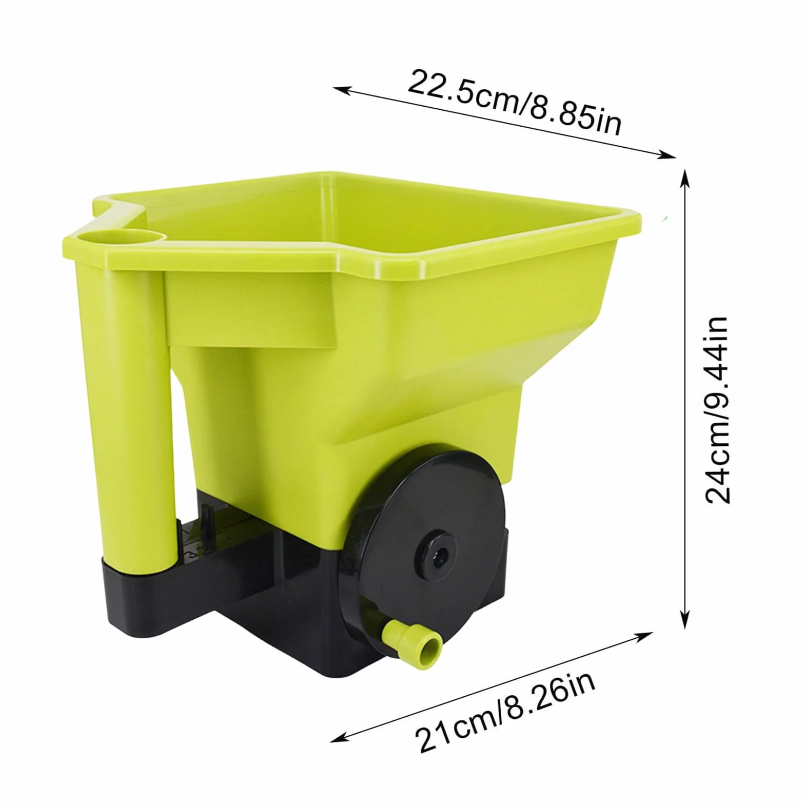 Épandeur d'engrais de précision ergonomique portable pour pelouse et jardin