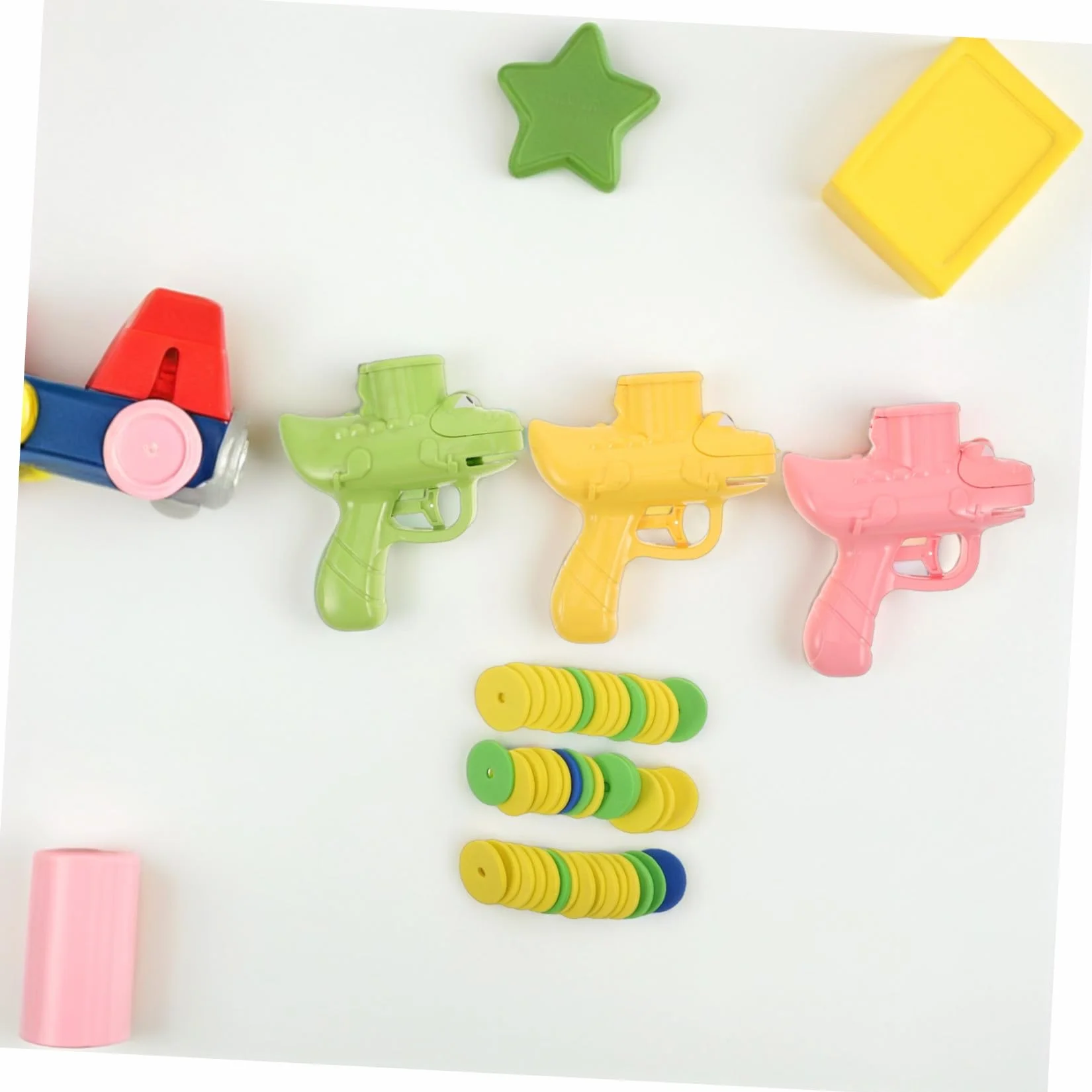 TOYANDONA 3 Pièces Lanceur de Disques Souples pour Garçon Fille Jeu Interactif Extérieur Sûr et pour Fêtes et Garçons et Filles