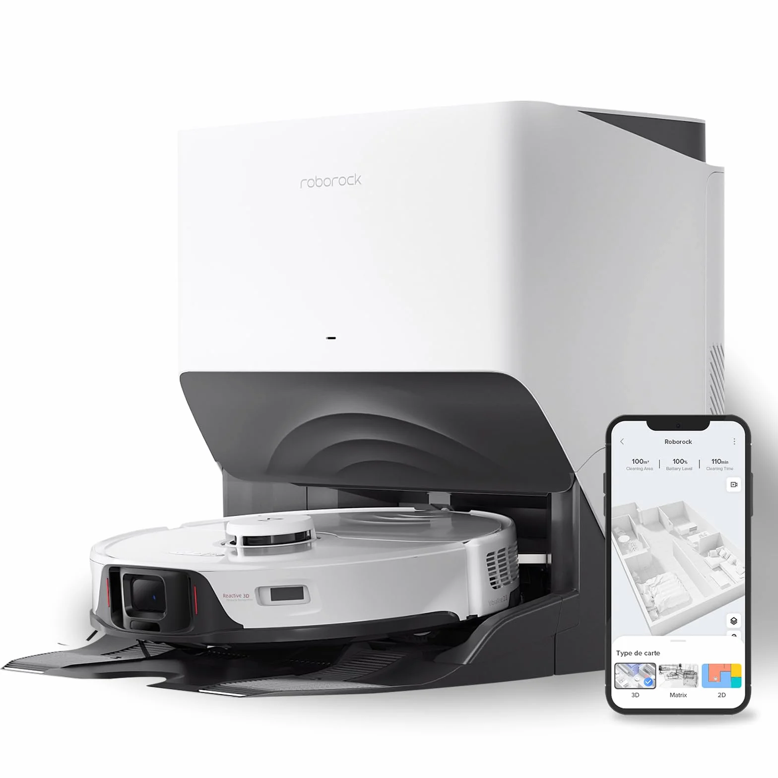 Roborock S8 Pro Ultra Robot Aspirateur Laveur 6000Pa Reactive 3D Station Automatique Reconditionné