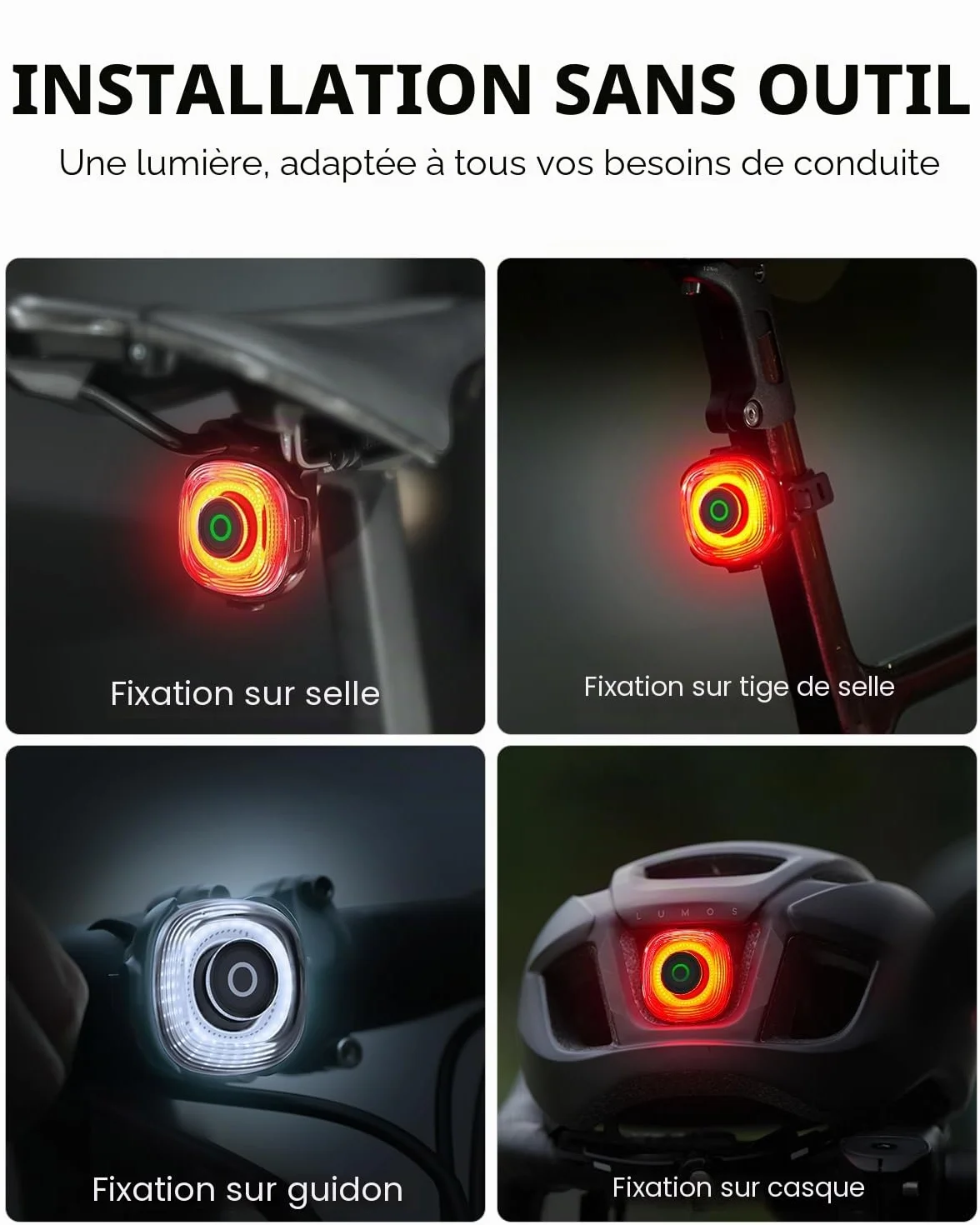 Magicshine Éclairage vélo HORI1300S et SEEMEE150 MAG Avant et arrière, Commande Tactile FTR LightSync, éclairage Avant 1300 LM et éclairage arrière magnétique 150 LM, Rechargeable par USB-C