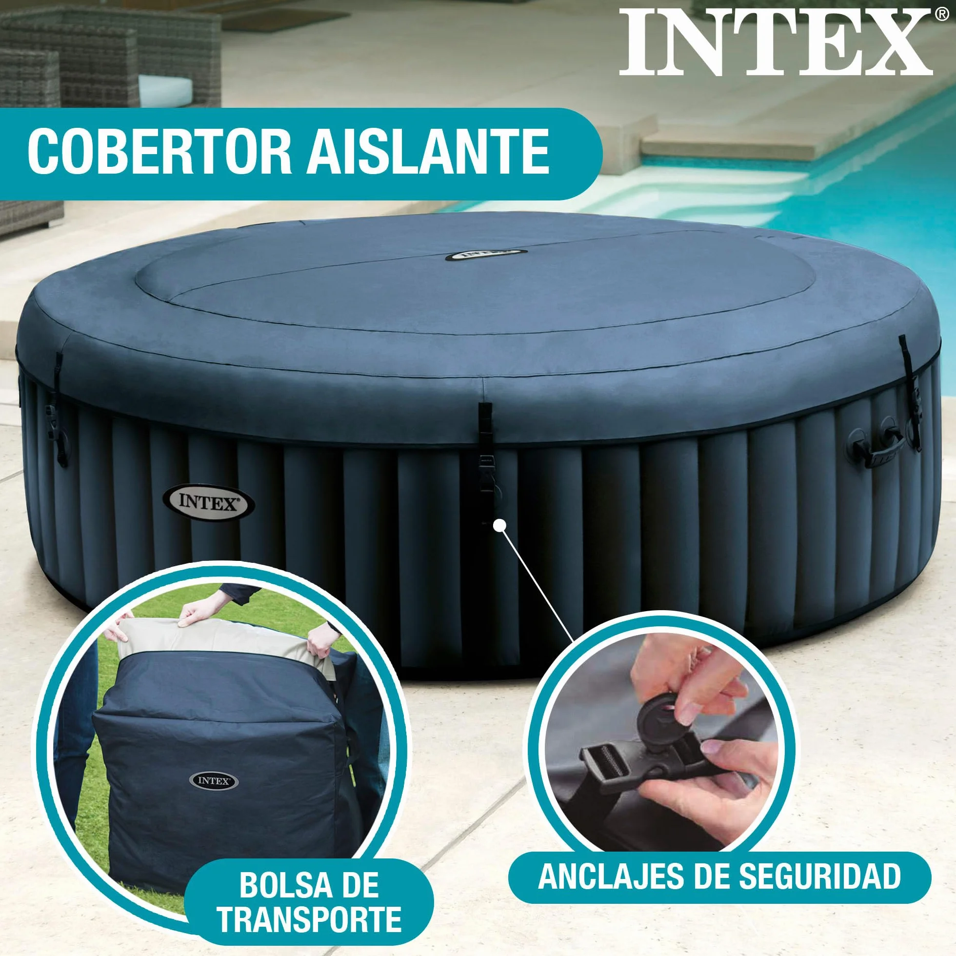 Intex Pure Spa Blue Navy 6 Places 28432NP
