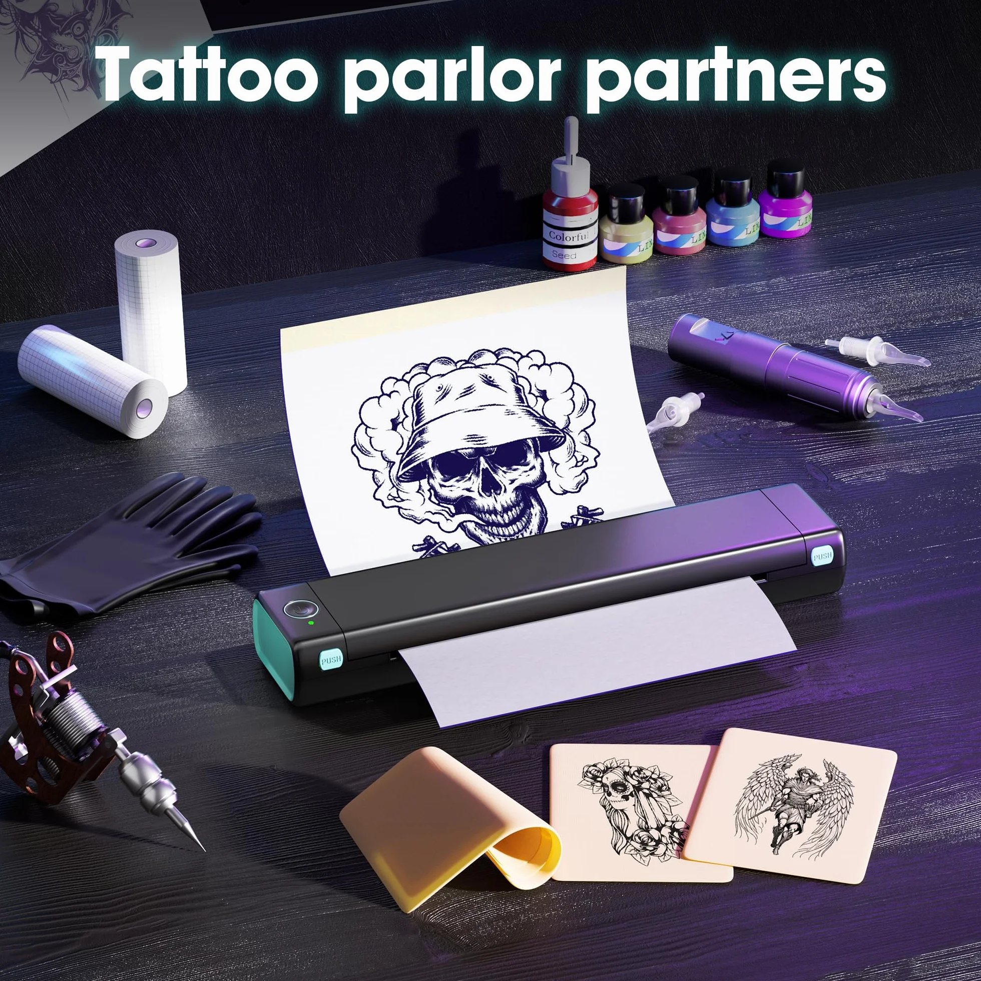 Thermocopieur Tatouage M08F Imprimante Transfert Compatible iPad Phone PC 10 Feuilles A4 Papier