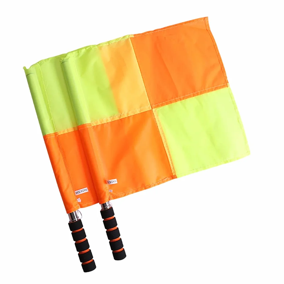 Drapeaux d'arbitre de sport imperméables lot de 2 avec sac de rangement pour football hockey entraînement