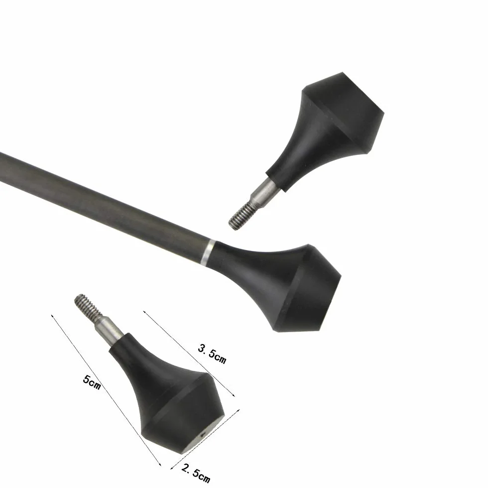 10pcs Point de la flèche de Sécurité Pratique Émousser Boradheads de Chasse Tir à l'arc Têtes de Flèche en Nylon pour Cible d'entrainement