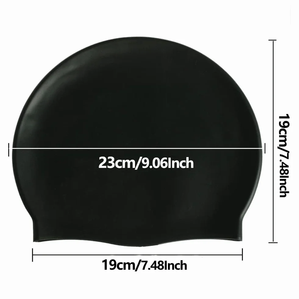HYCOPROT Bonnet de Bain Enfant 100% Silicone Antidérapant Imperméable Hypoallergénique Élastique Confortable Natation Cheveux Longs Courts