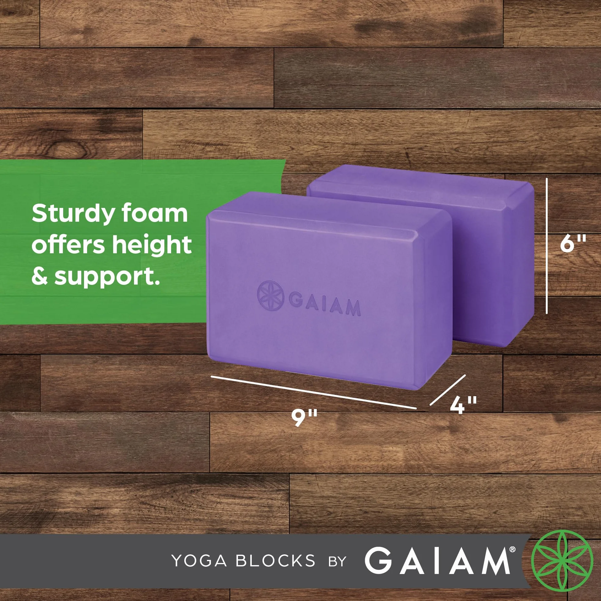 KRETIX Gaiam Essentials Lot de 2 Blocs de Yoga – Surface en Mousse Souple antidérapante pour Yoga, Pilates, méditation