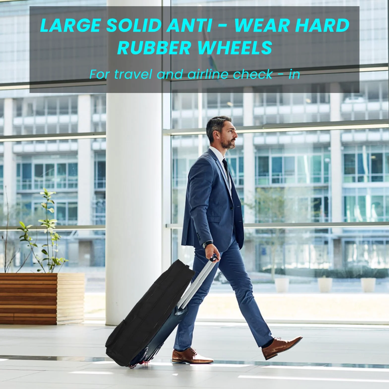 Sac de Voyage de Golf Pliable avec Roulettes - Pochette de Rangement pour Amateur de Golf