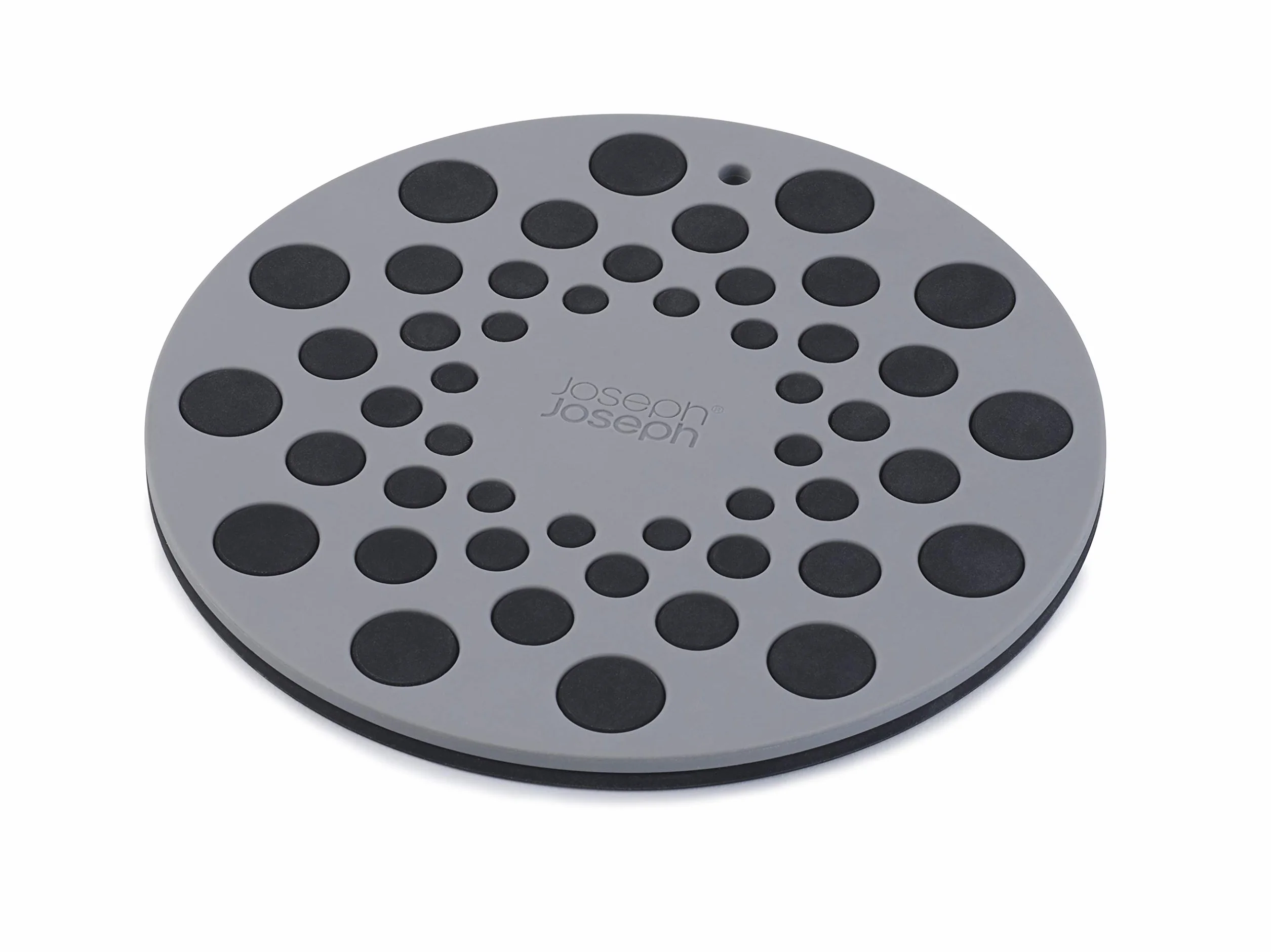 Joseph Joseph Spot-On Lot de 2 dessous de plat en silicone résistant à la chaleur noir/gris