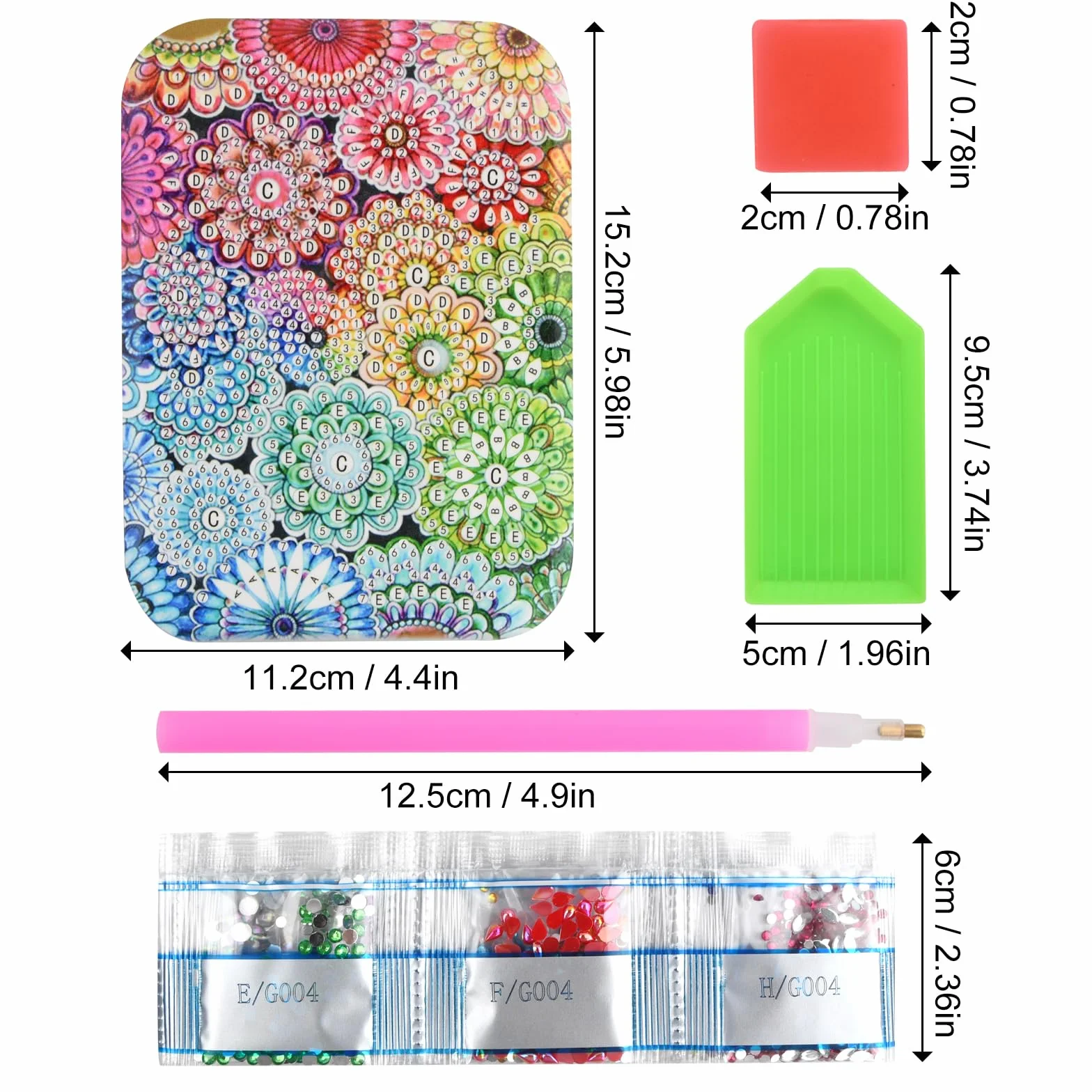 NiceLand 5D Diamond Painting Miroir Cadeau DIY Miroir de Maquillage pour Enfants Femmes Filles
