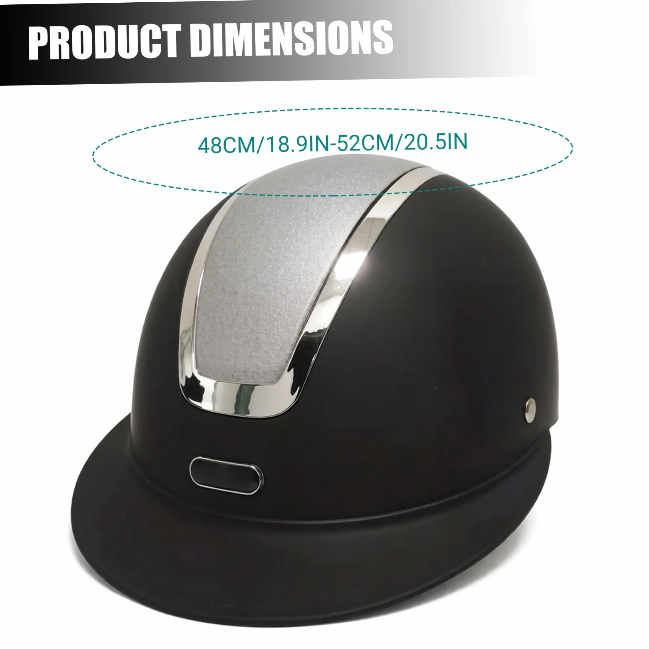 Casque d'équitation pour Enfants résistant aux Chocs pour l'entraînement en Plein air, Casque de sécurité équestre-Ajustement réglable de 48 à 52 cm