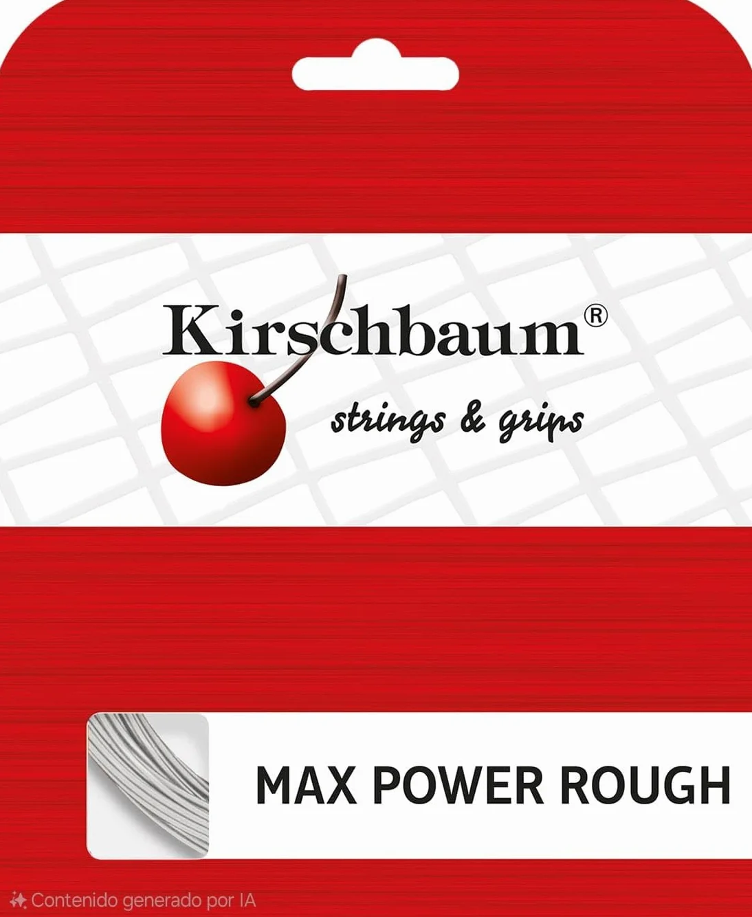 Kirschbaum Max Power Rough Garniture Cordage de Tennis Gris