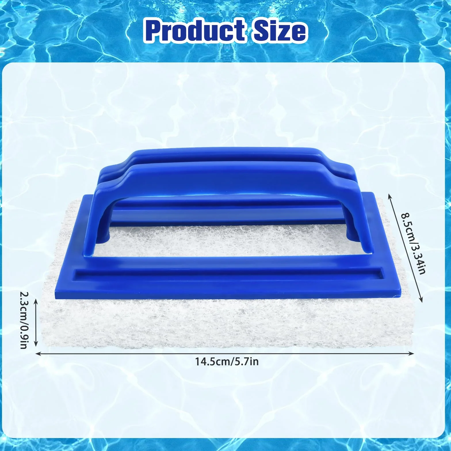 Brosse Éponge Ligne d'eau Nettoyage Piscine avec Poignée