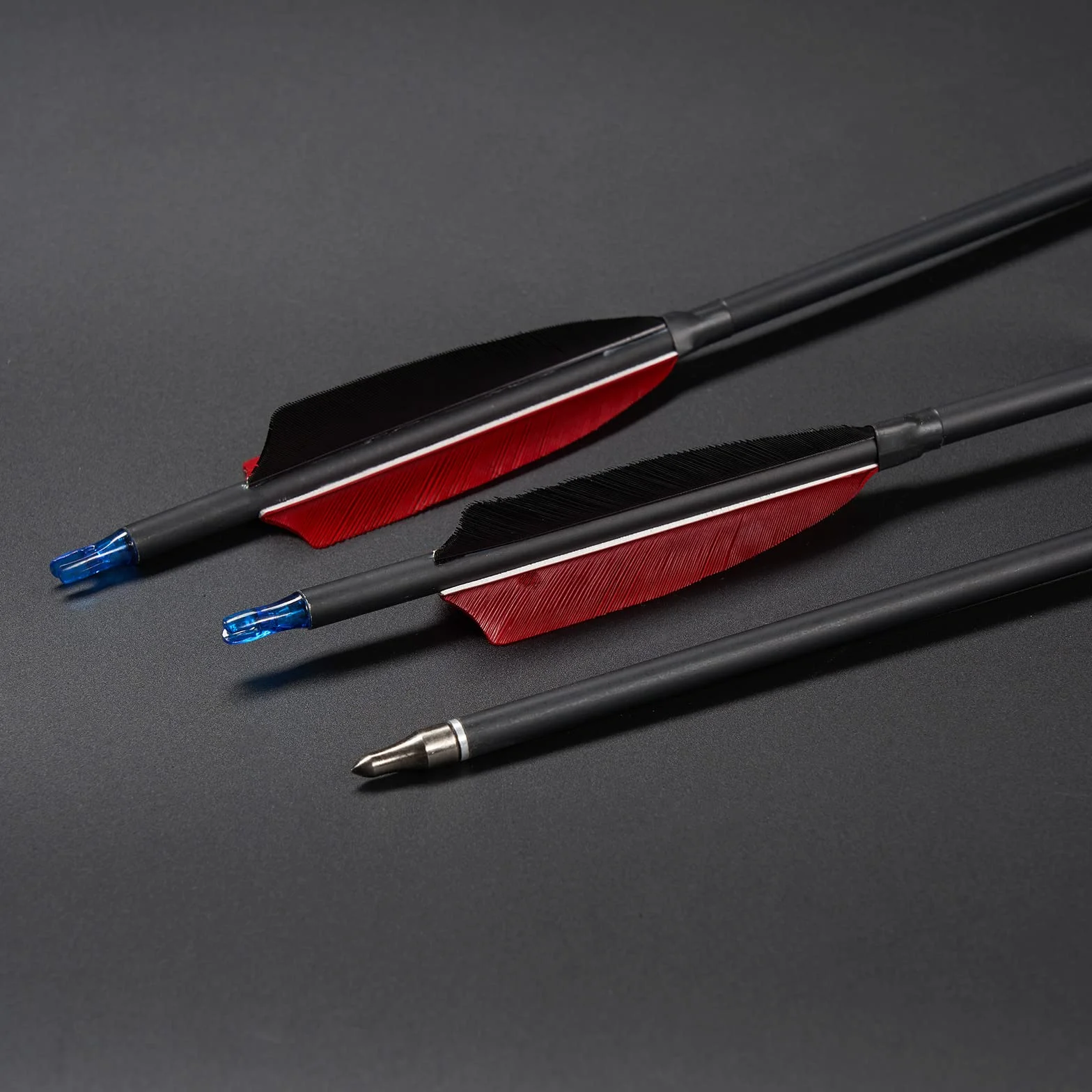Toparchery Flèches Tir à l'Arc 30 Pouces Carbone Plumes Naturelles Turquie Arc Recurve Compound Long