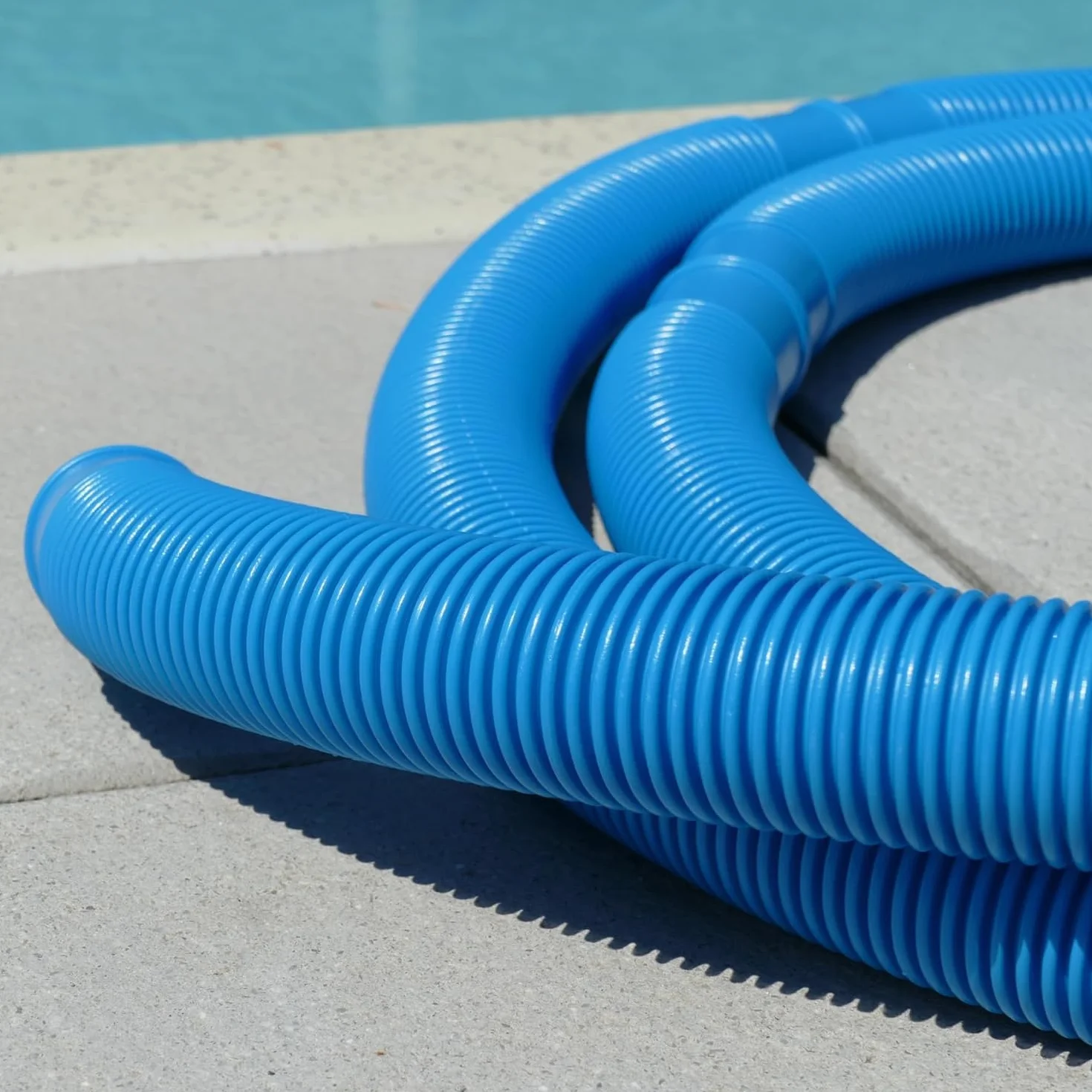 Tuyau de piscine 32 mm 6,6 m bleu résistant UV chlore pour pompe filtration