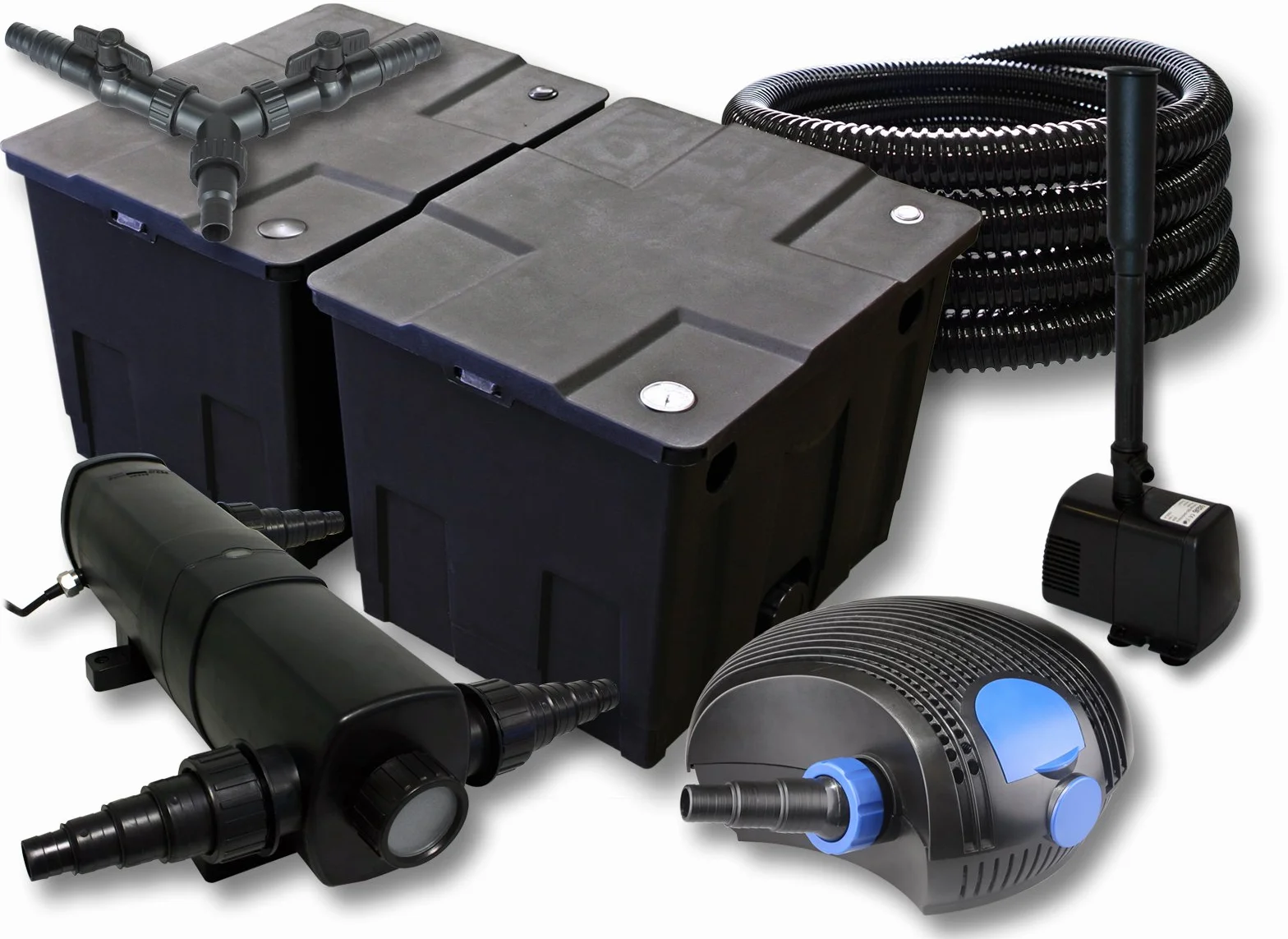 SunSun CBF-350B Kit complet filtre de bassin 60000L CTF-12000 pompe 12000l/h 100W CUV-236 lampe UV 36W