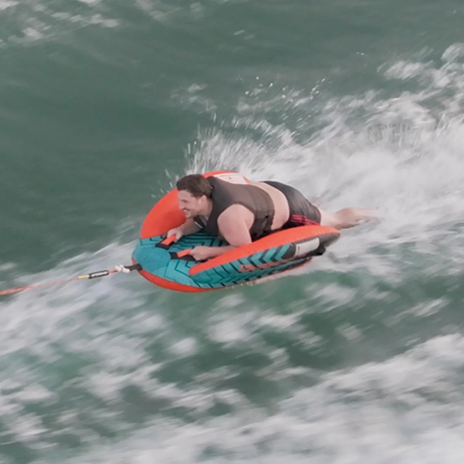 Mesle Pack Bouée Tractée Cruzer avec Corde, 1 Personne, Gonflable Bouée Bateau Nautique
