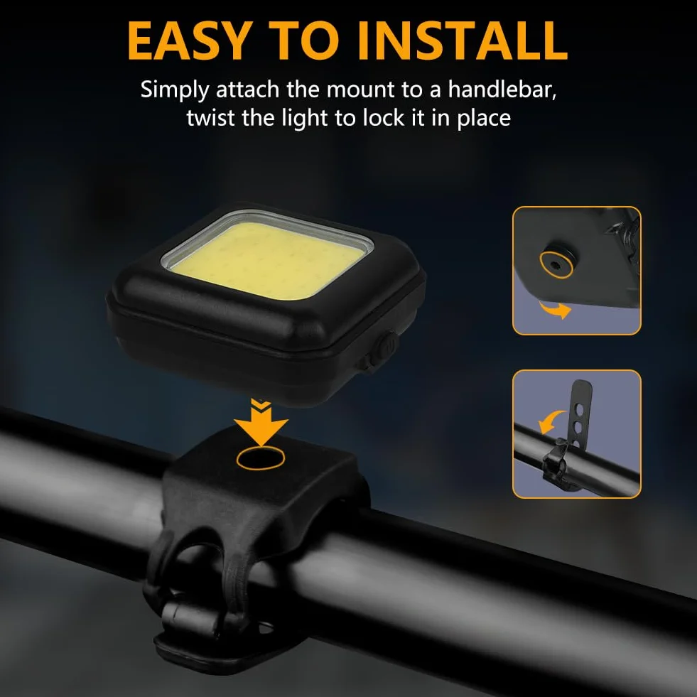 Ainiv Lumiere Velo Avant et Arriere, 3 Modes D'éclairage, Lampe Velo Ultra Slim avec 30 Perles Lumineuses, USB Rechargeable Eclairage Velo pour Cyclysme VTT, VTC, Bicyclette